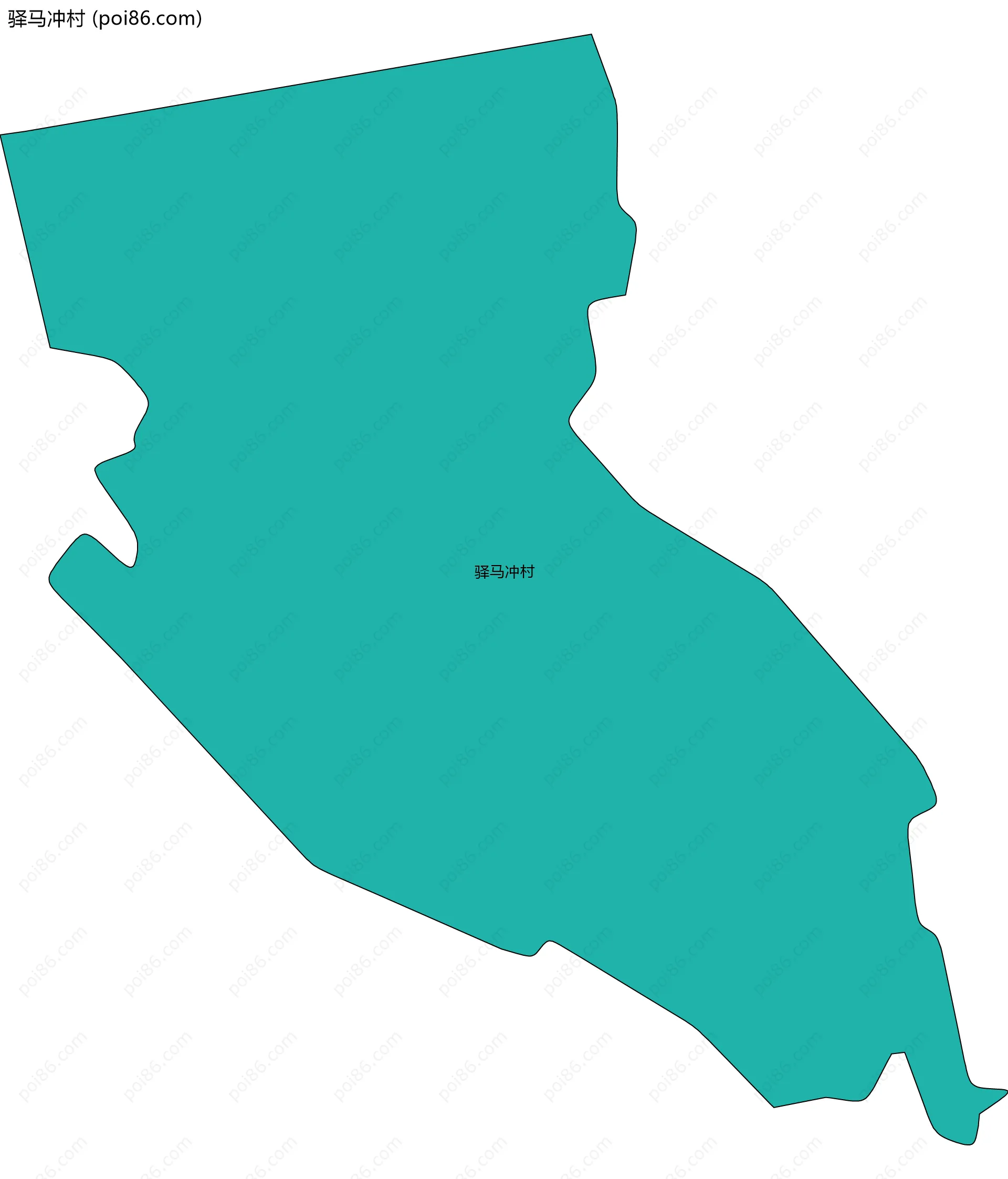 驿马冲村边界地图
