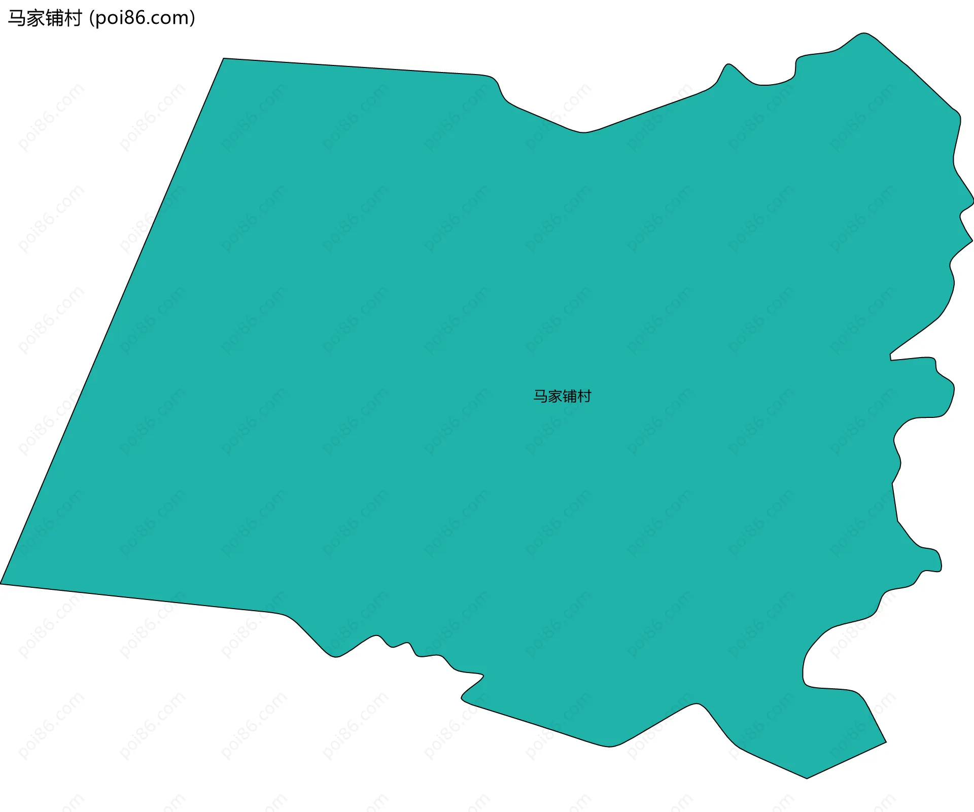 马家铺村边界地图