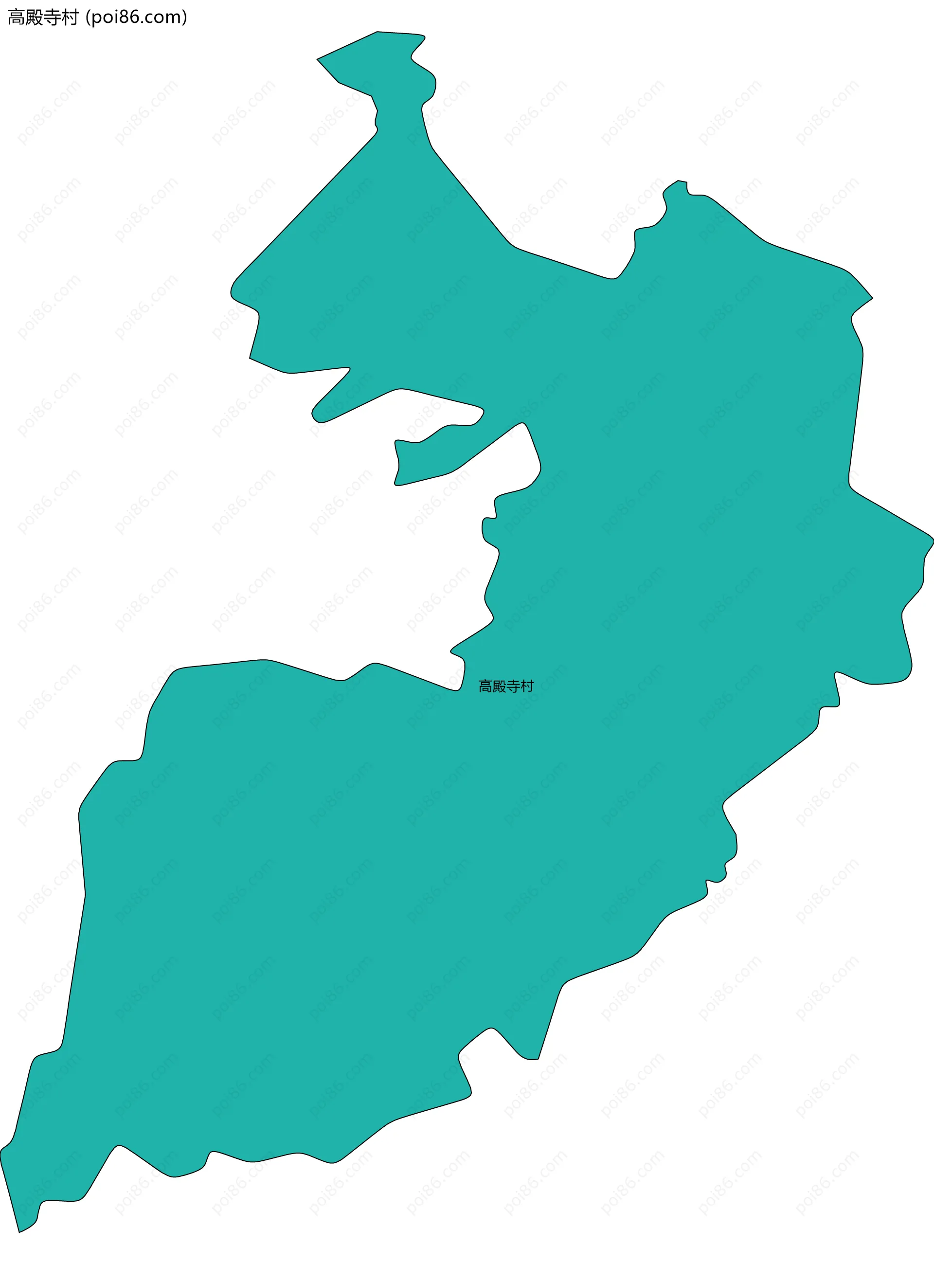 高殿寺村边界地图