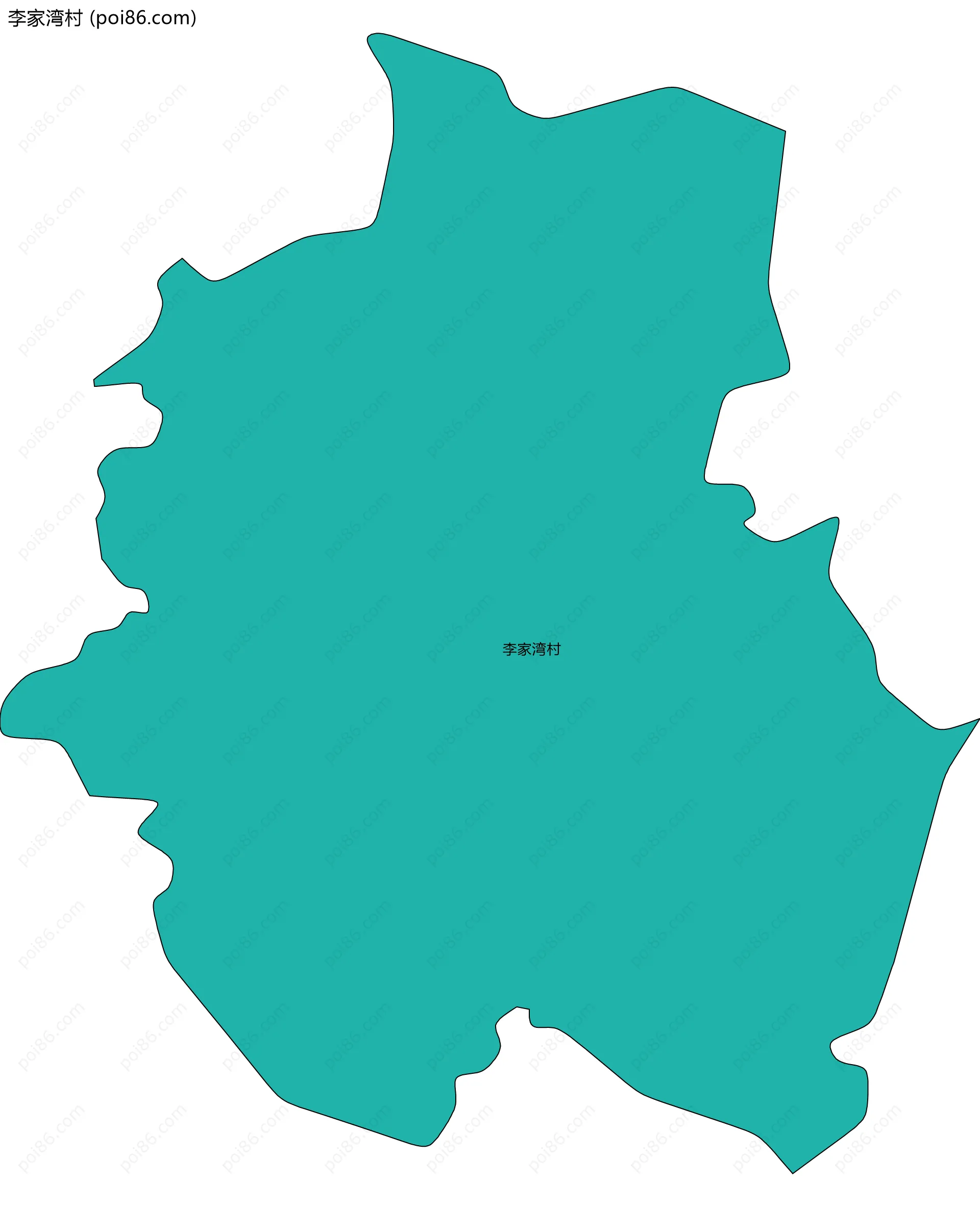 李家湾村边界地图