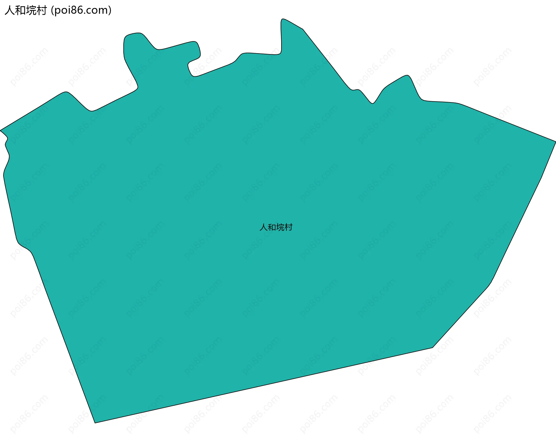 人和垸村边界地图