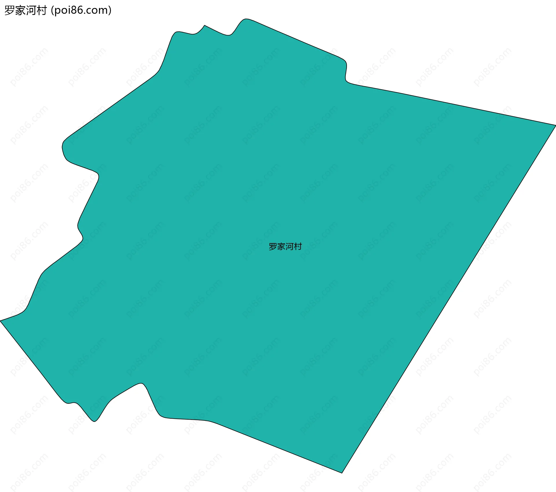 罗家河村边界地图