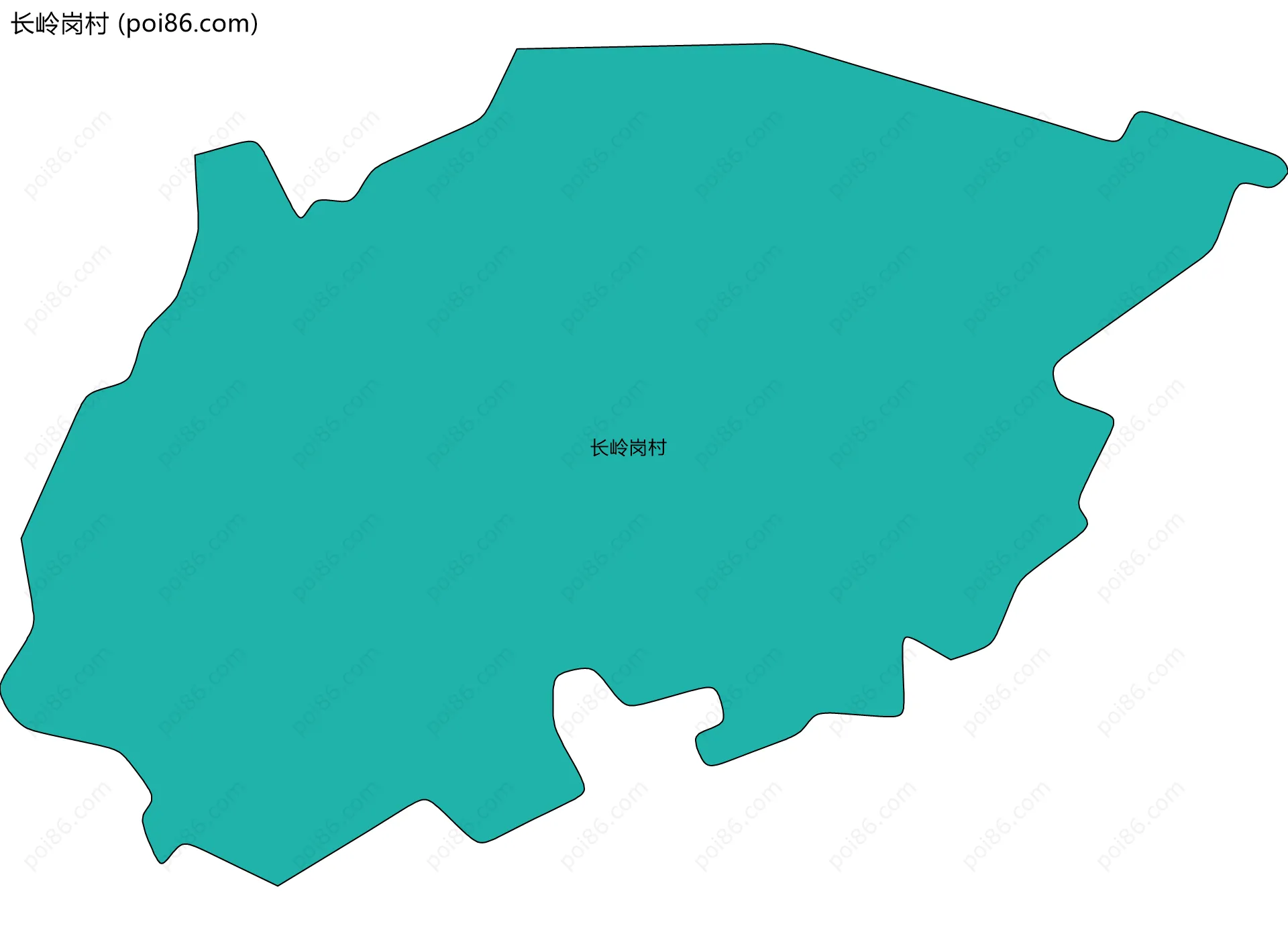 长岭岗村边界地图