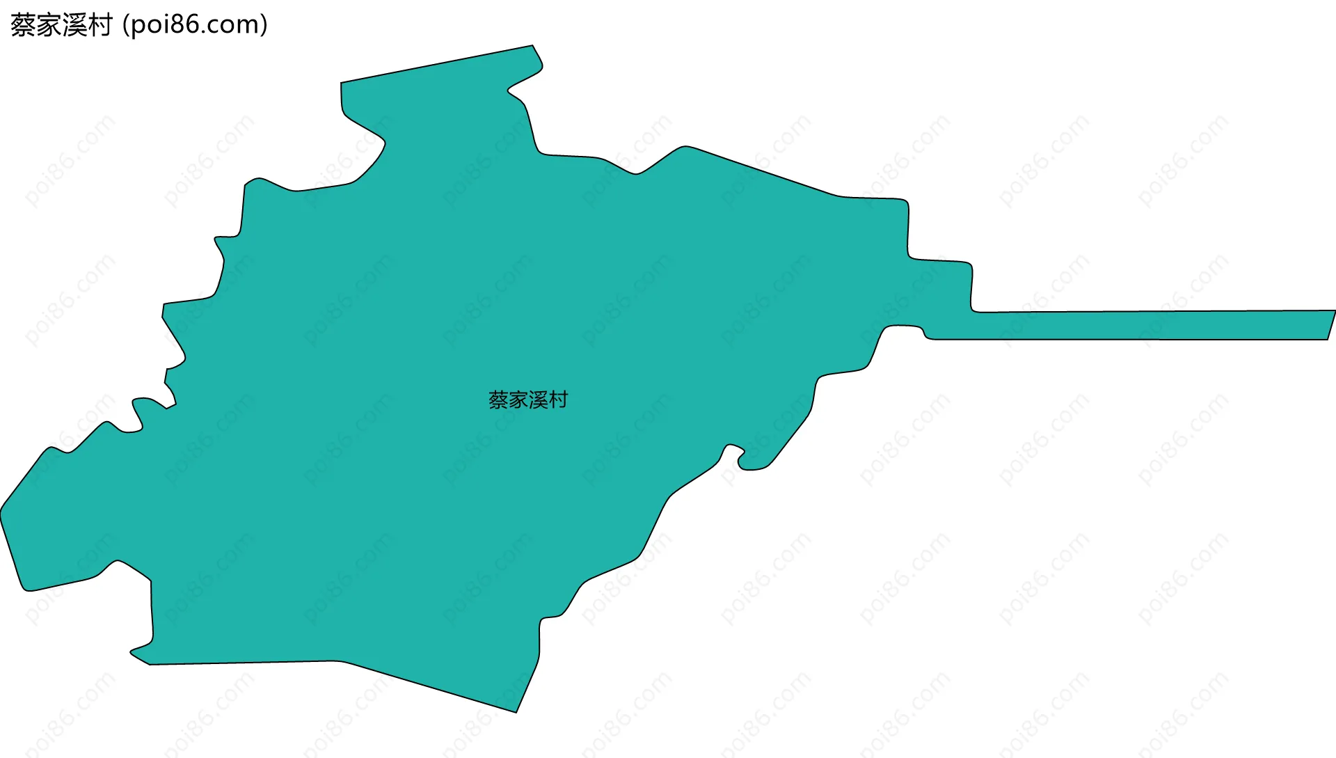 蔡家溪村边界地图