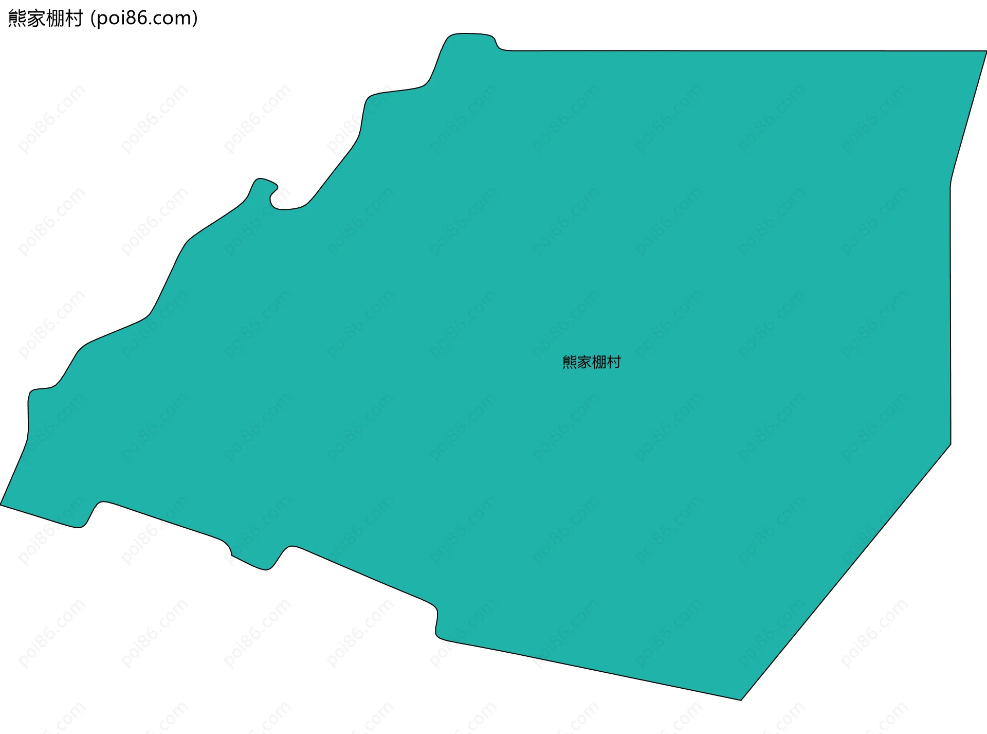 熊家棚村边界地图