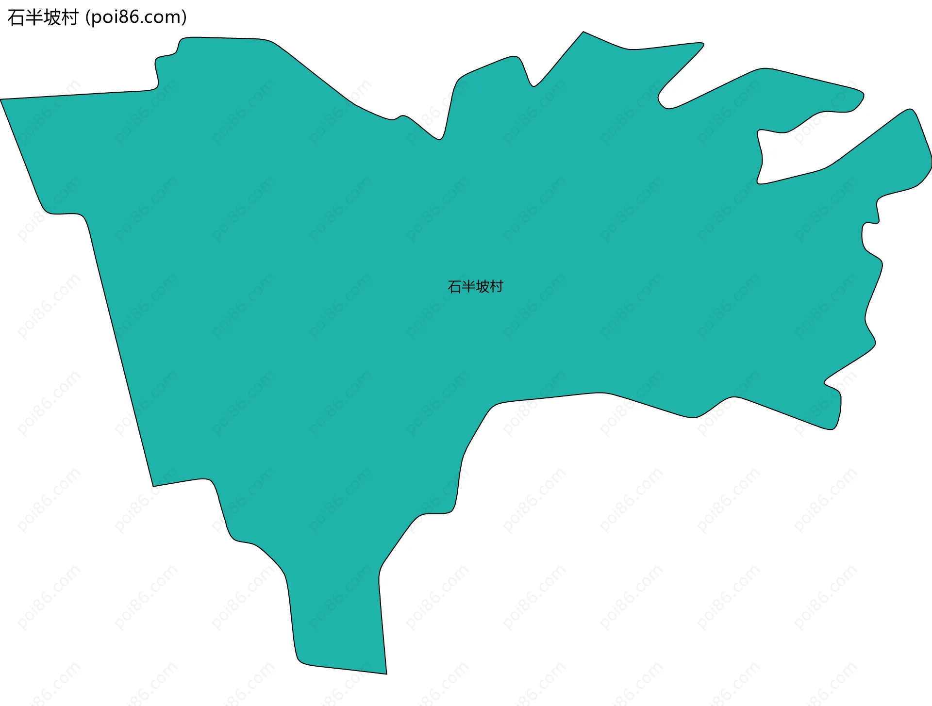 石半坡村边界地图