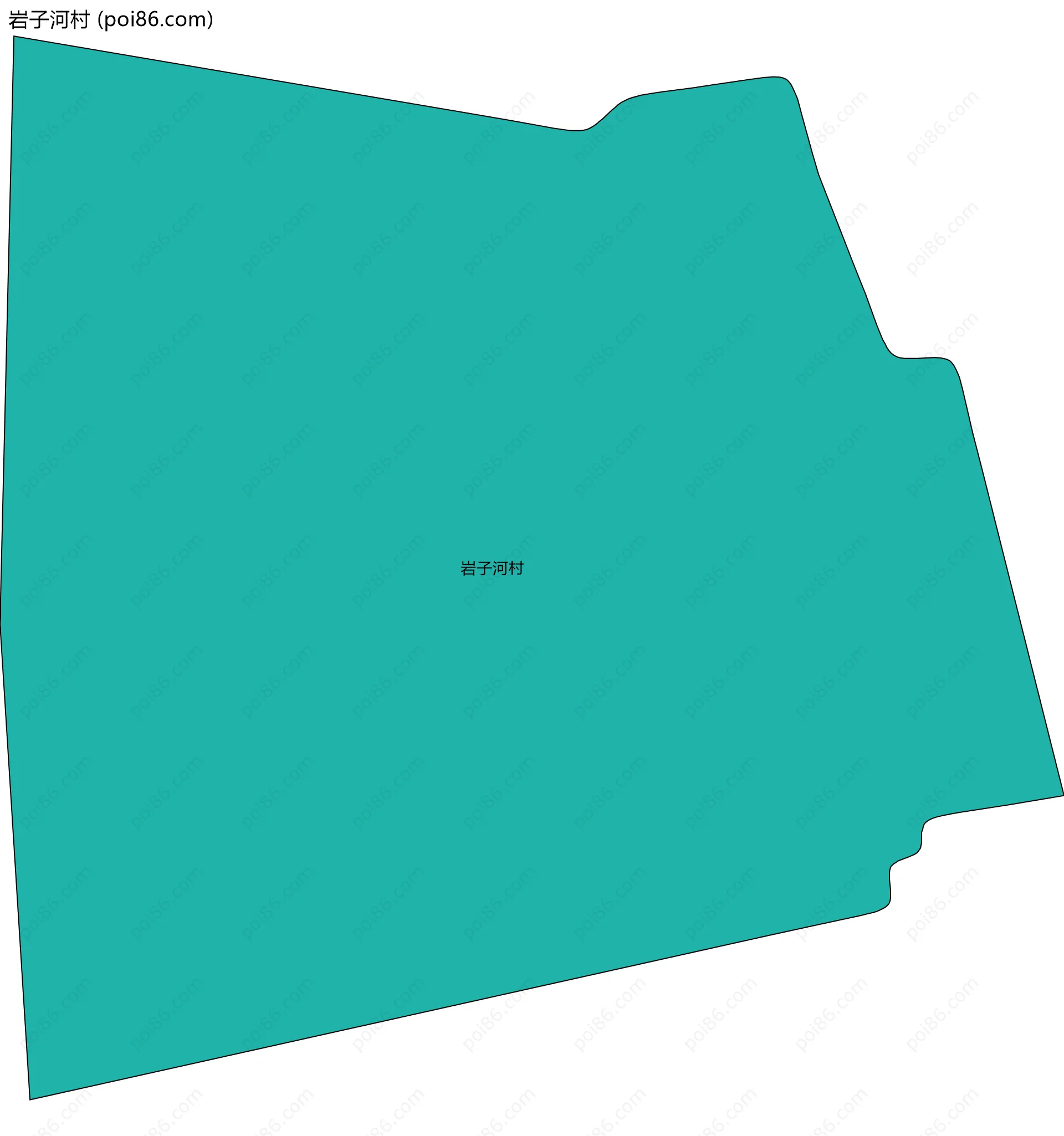 岩子河村边界地图