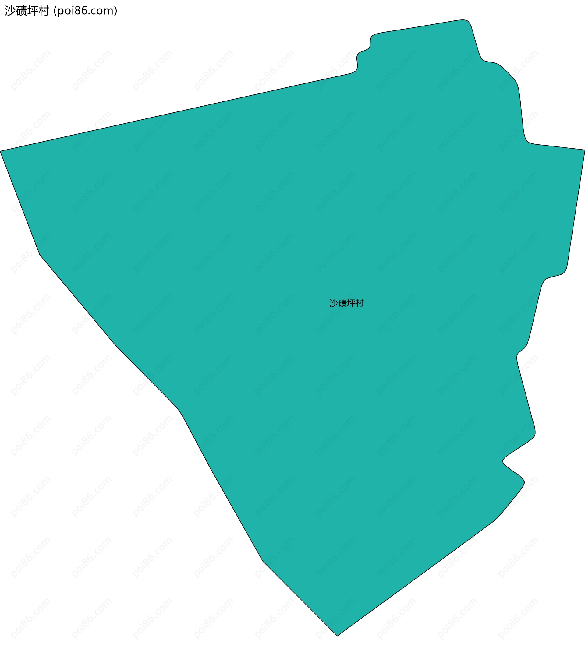 沙碛坪村边界地图