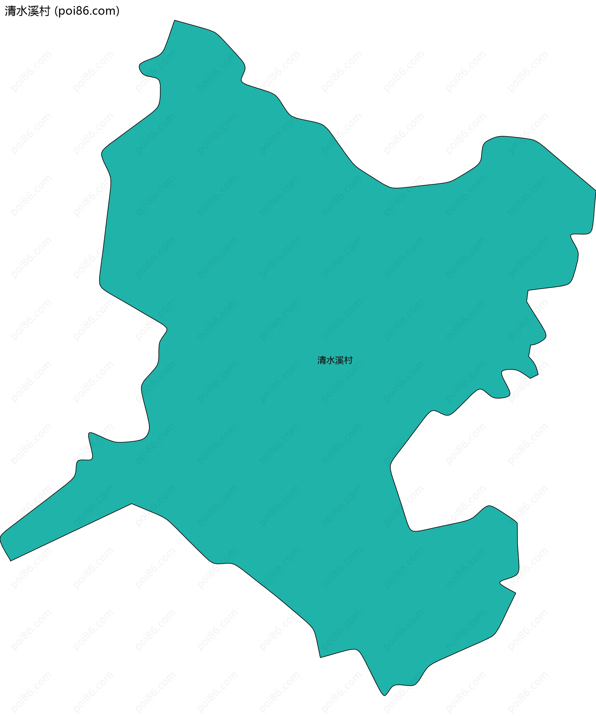 清水溪村边界地图