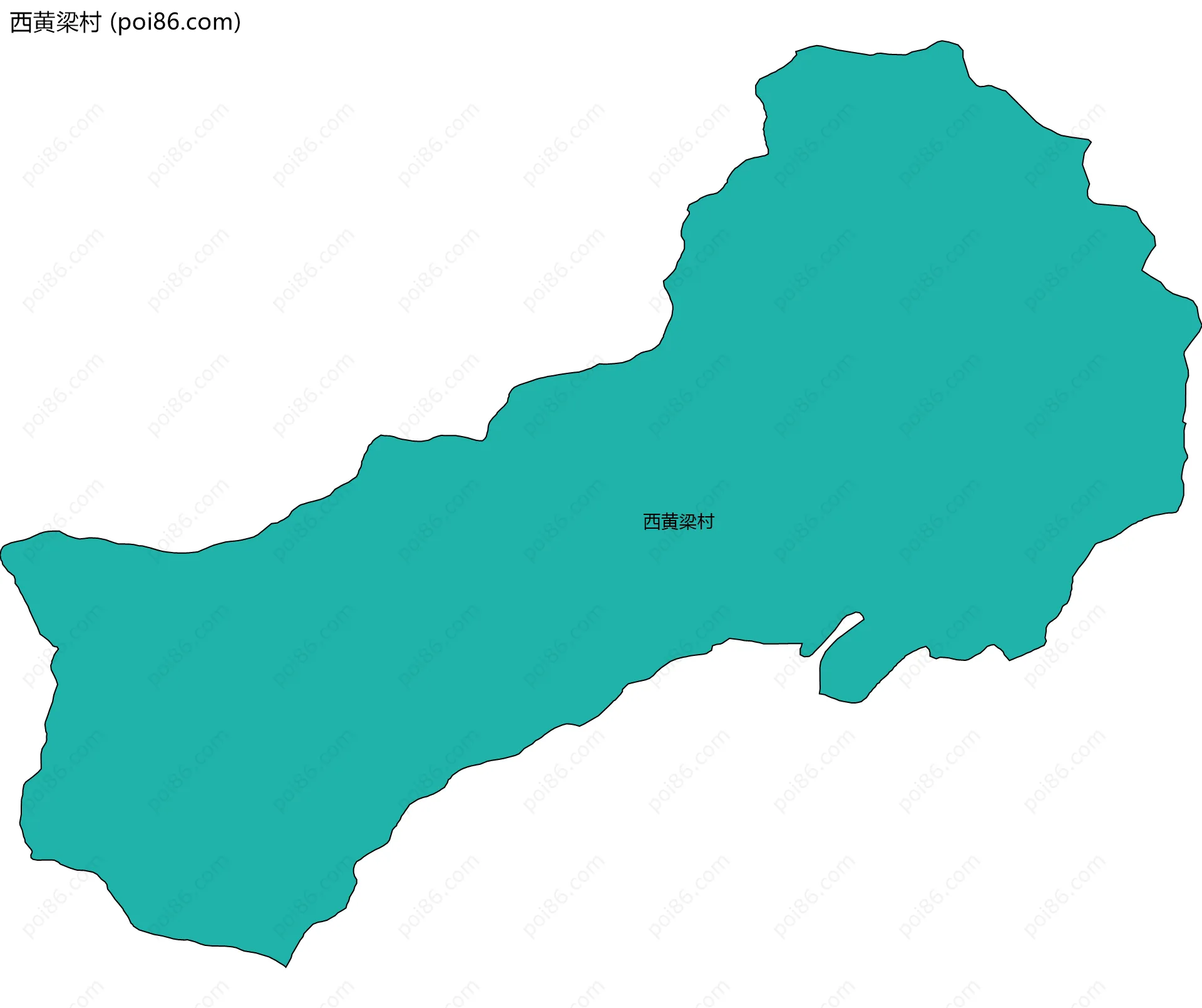 西黄梁村边界地图