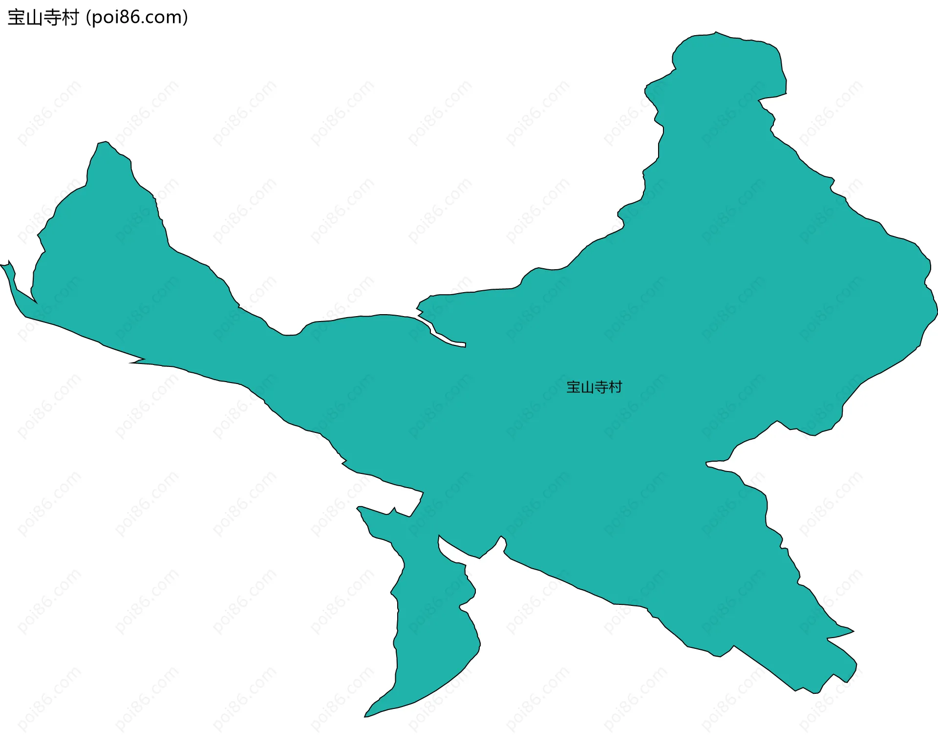 宝山寺村边界地图