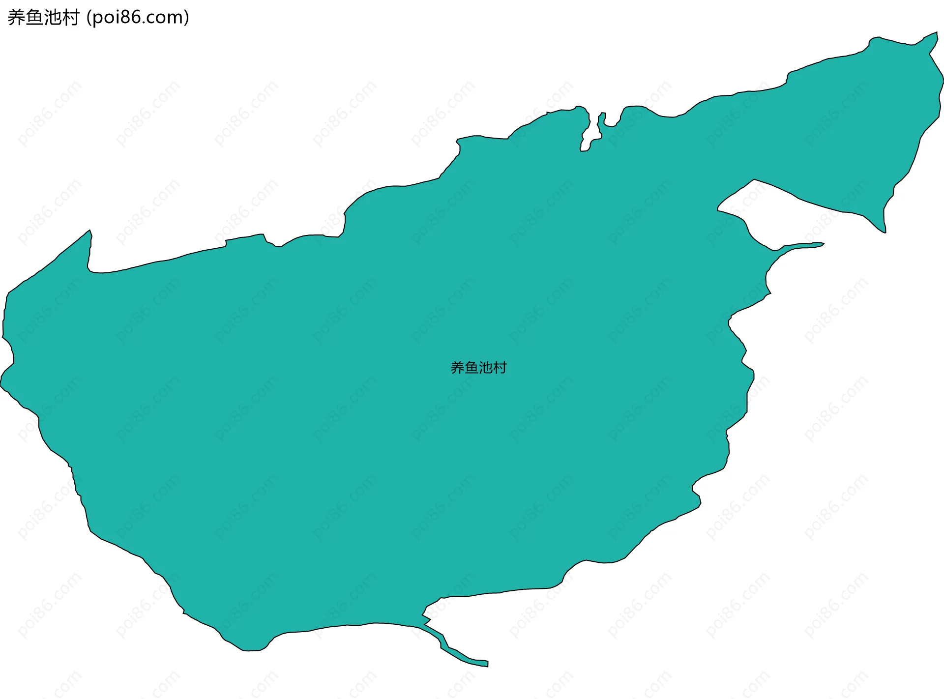 养鱼池村边界地图