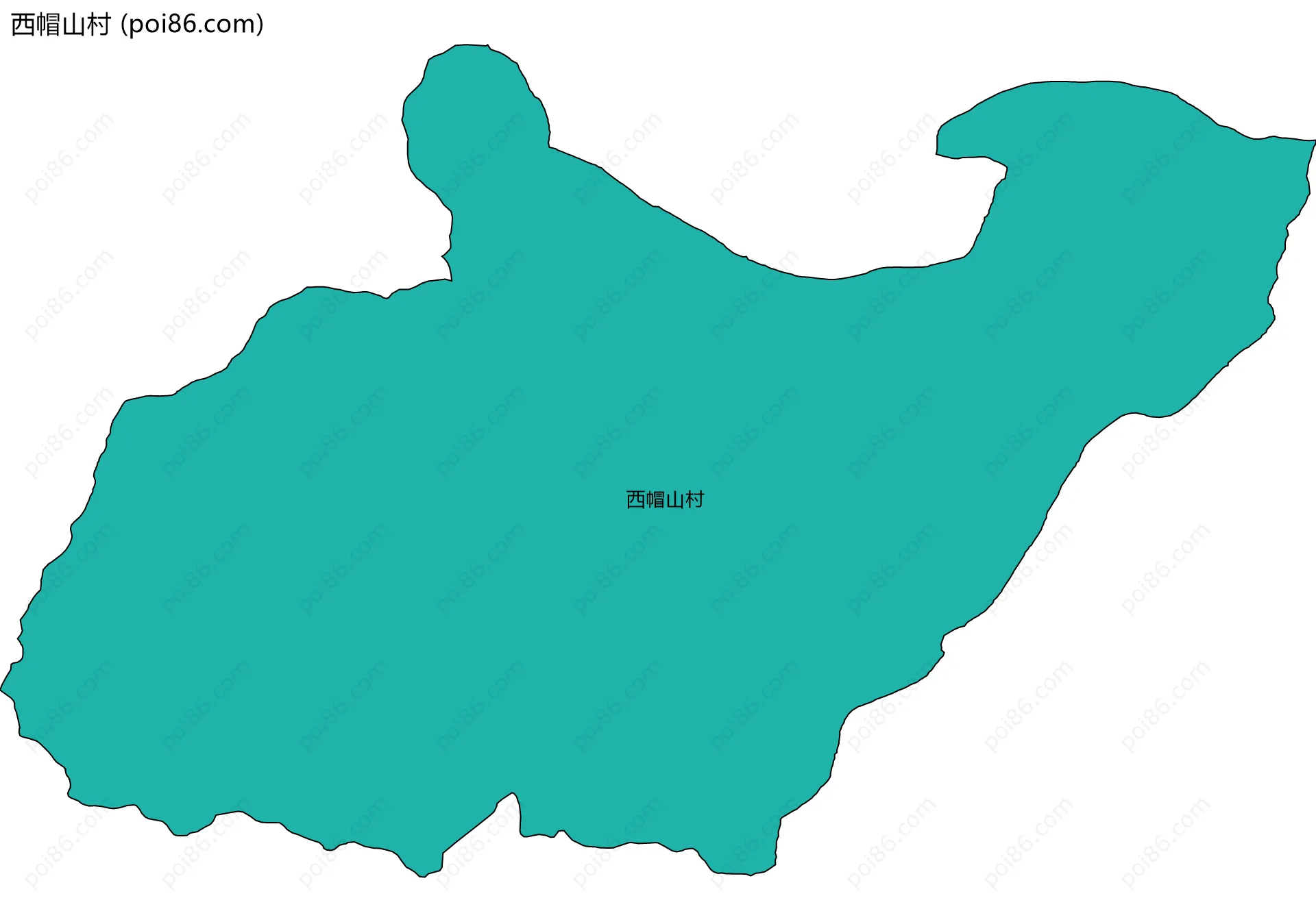 西帽山村边界地图