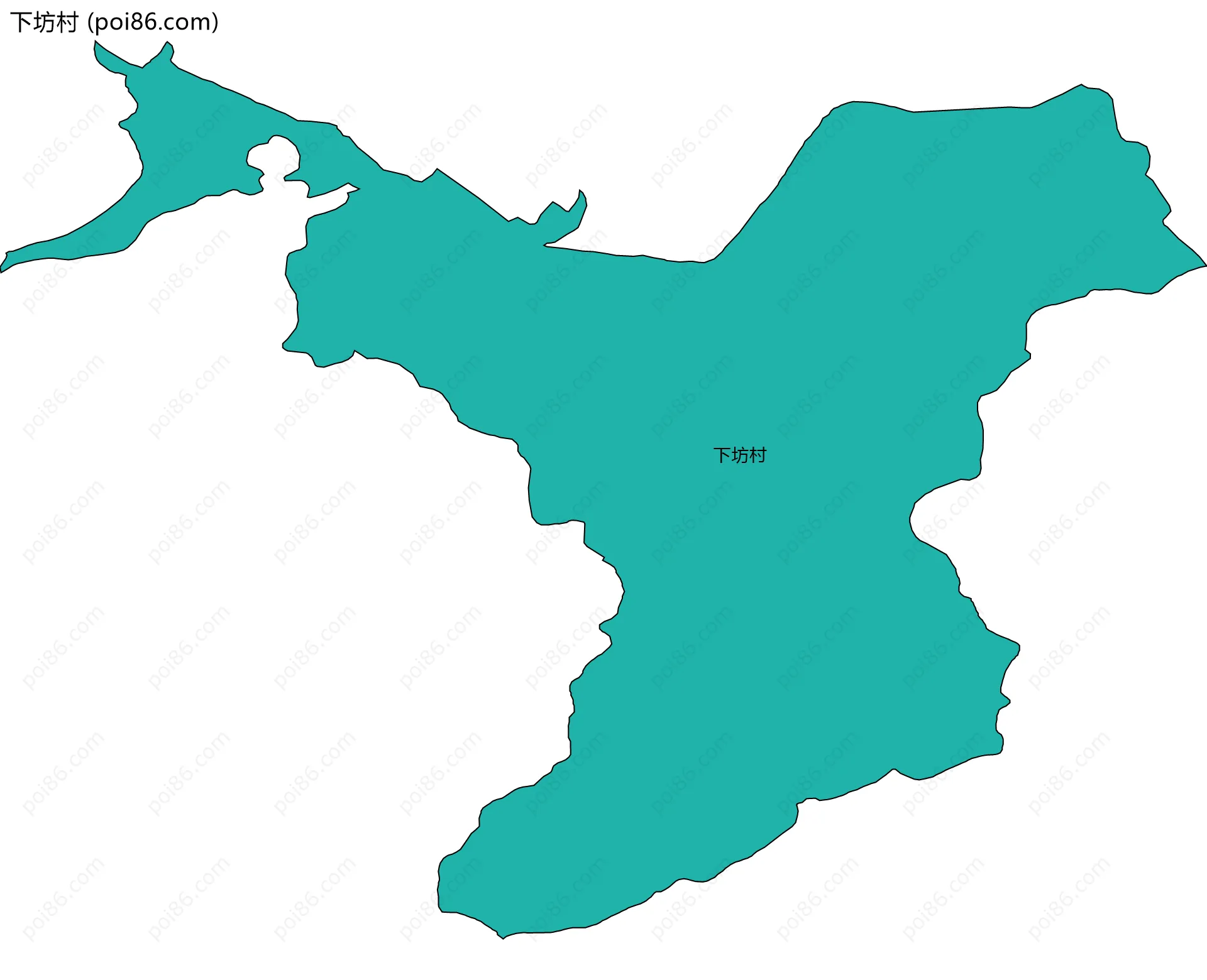 下坊村边界地图