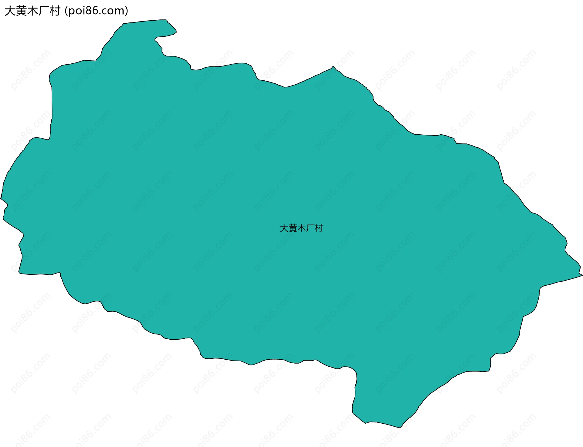 大黄木厂村边界地图