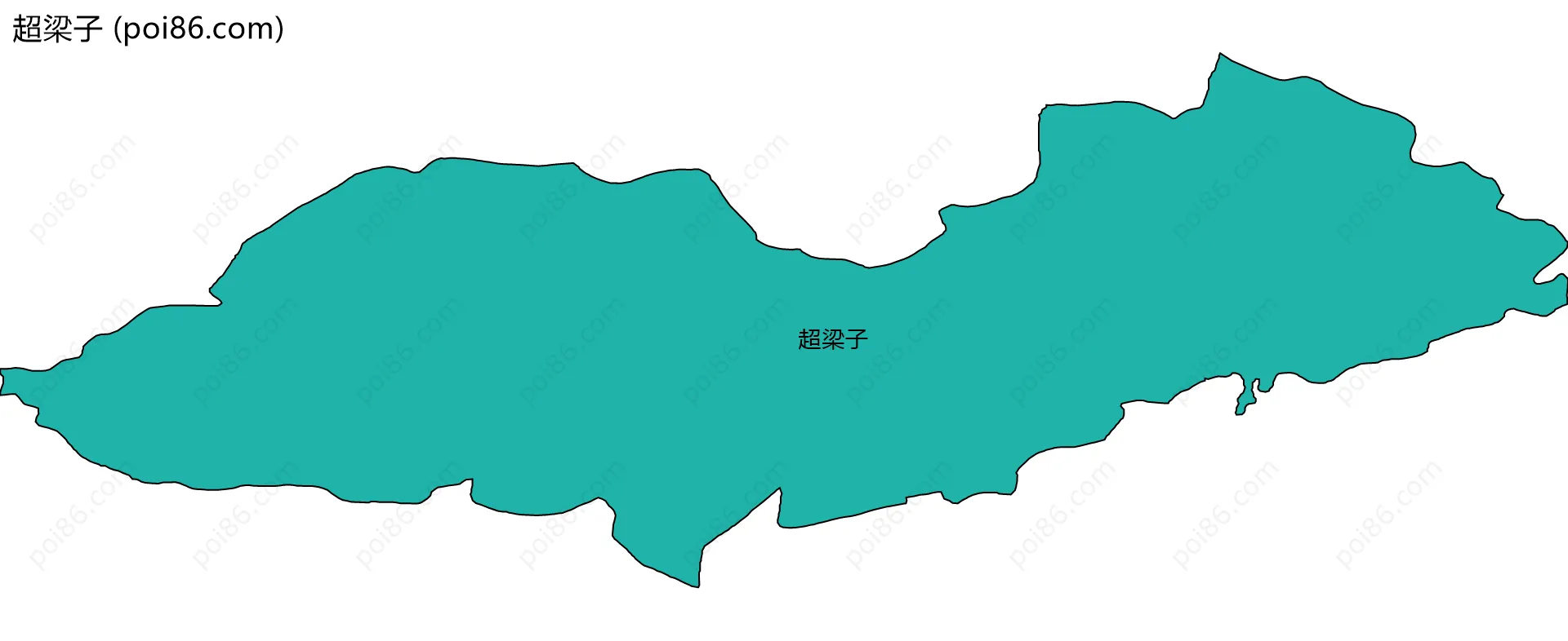 超梁子边界地图