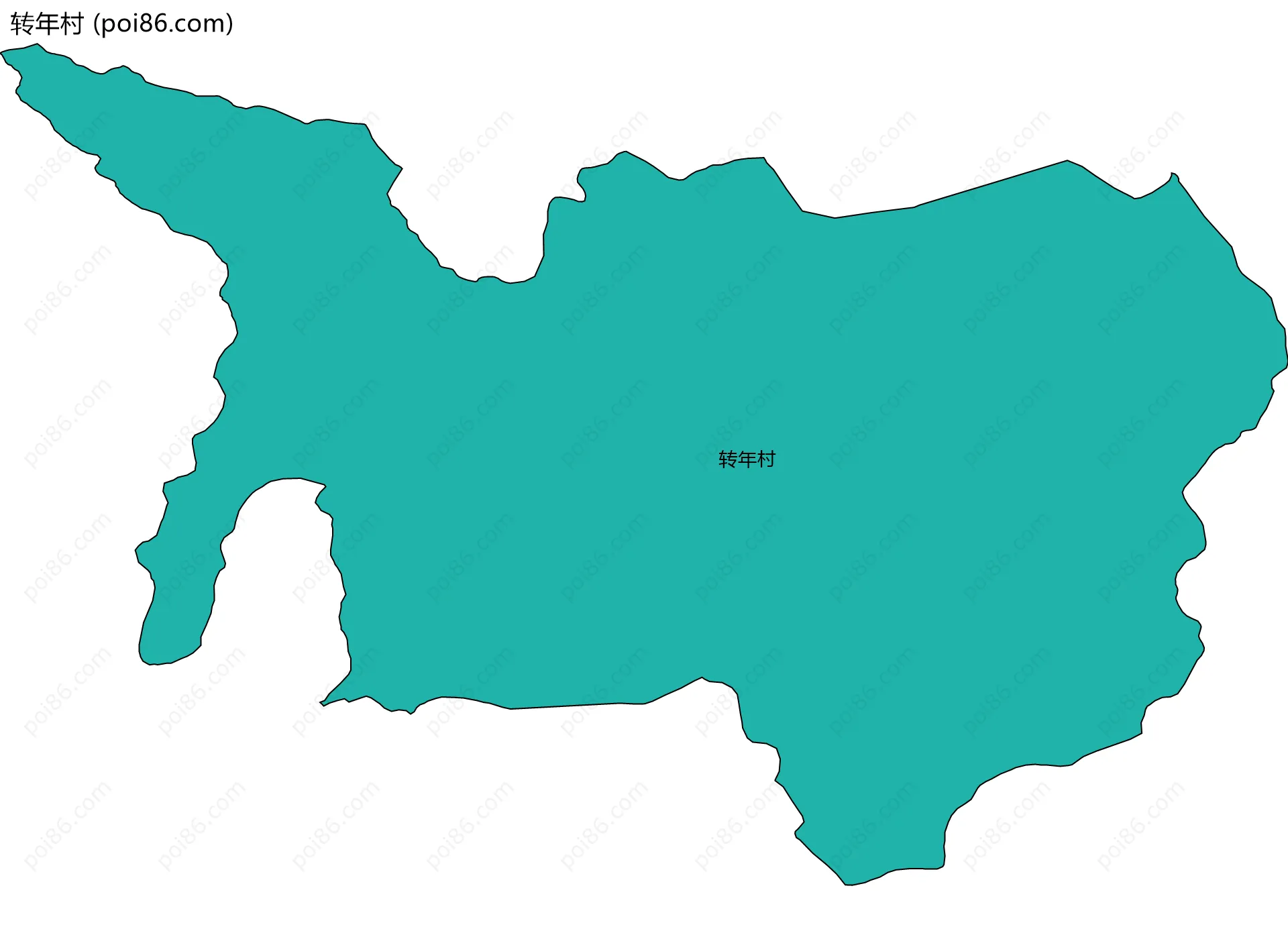 转年村边界地图