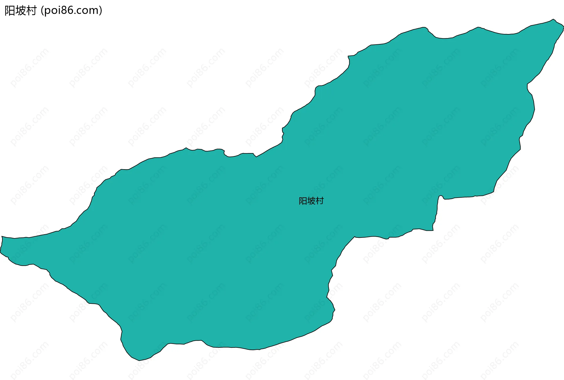 阳坡村边界地图