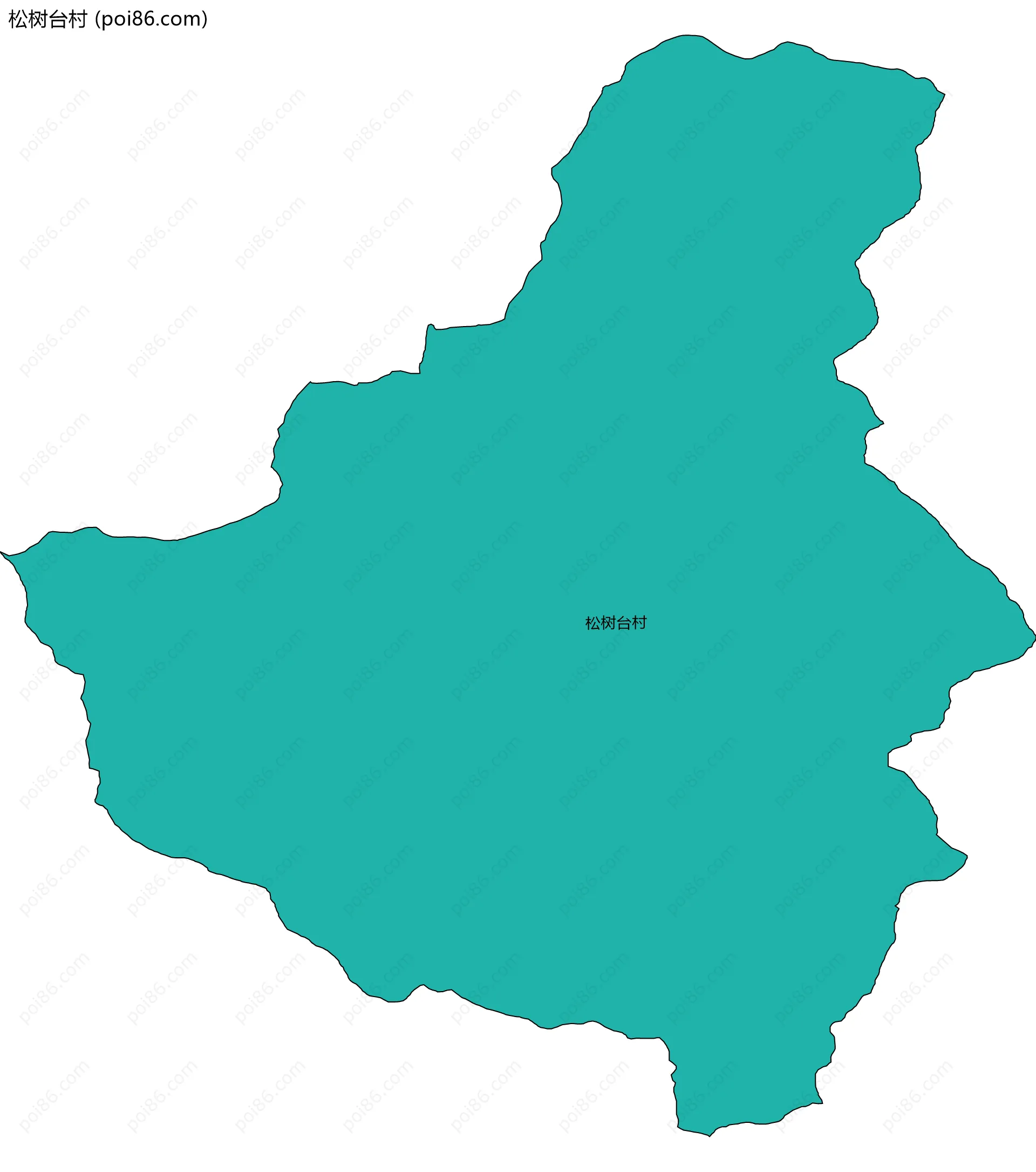 松树台村边界地图