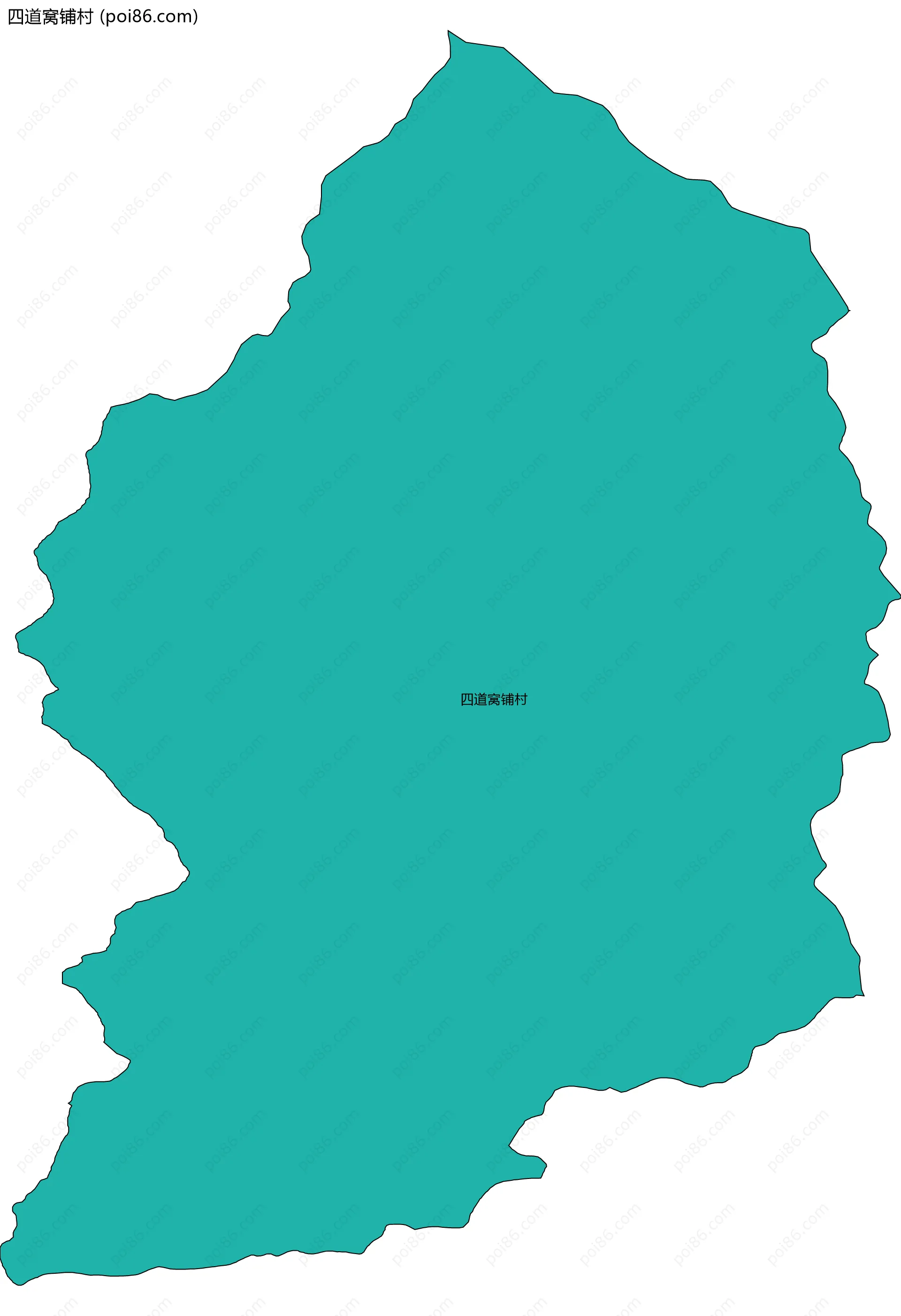 四道窝铺村边界地图