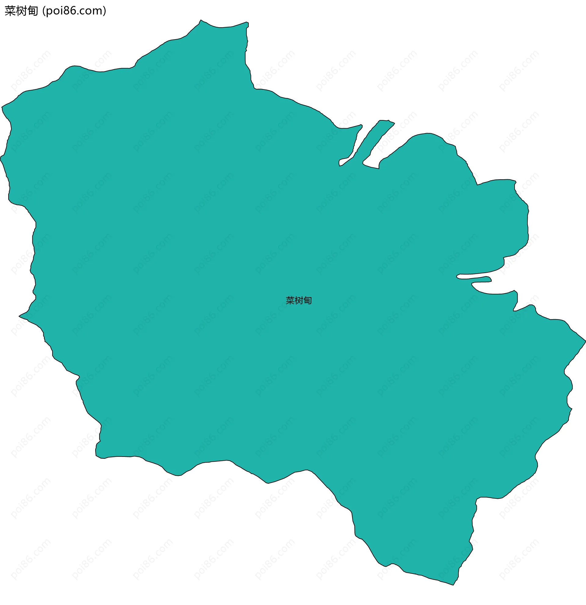 菜树甸边界地图
