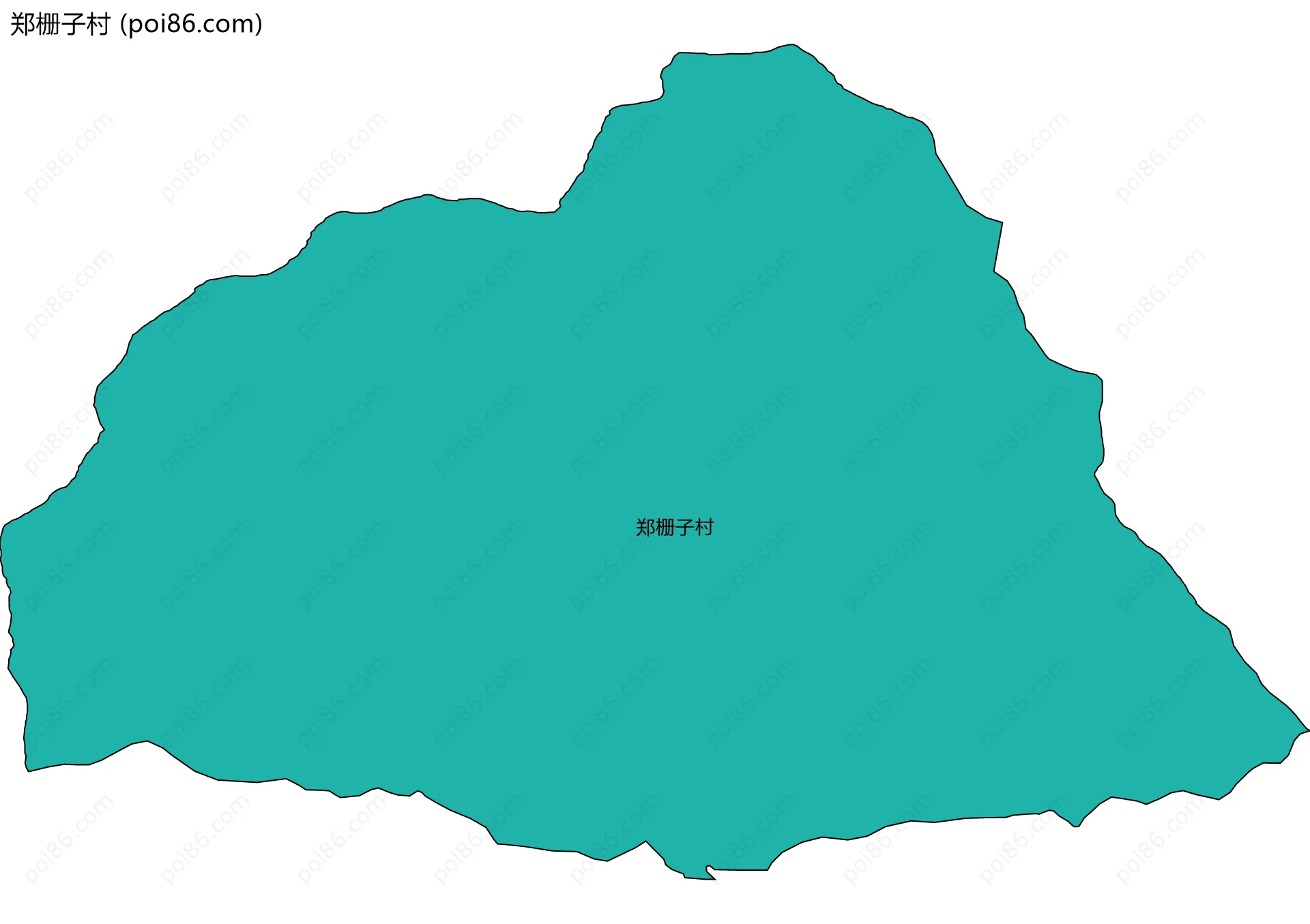 郑栅子村边界地图
