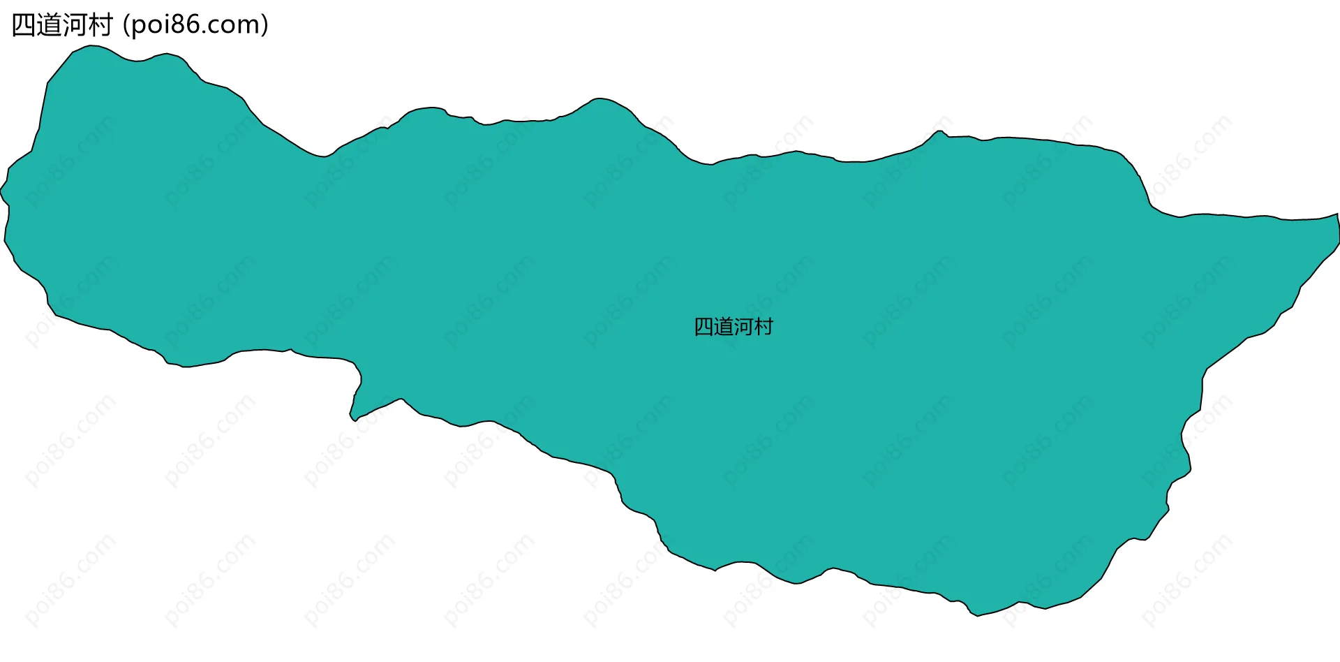 四道河村边界地图