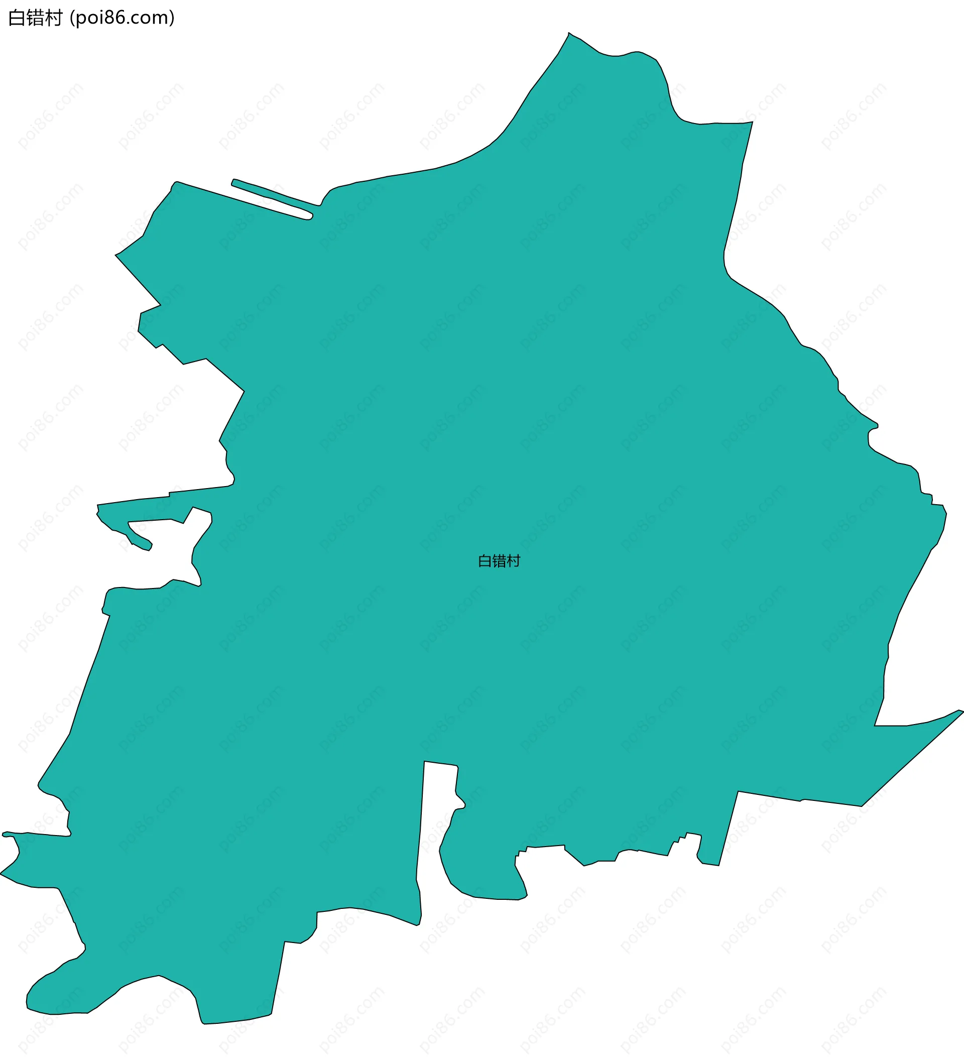 白错村边界地图