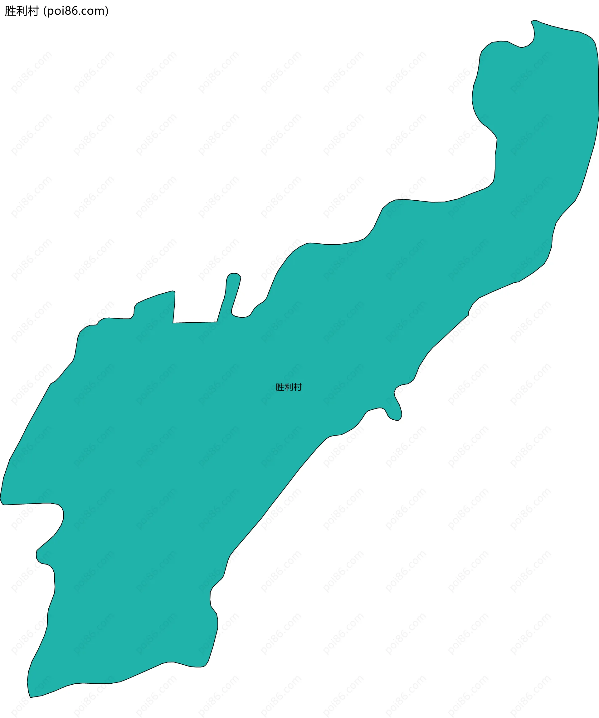 胜利村边界地图