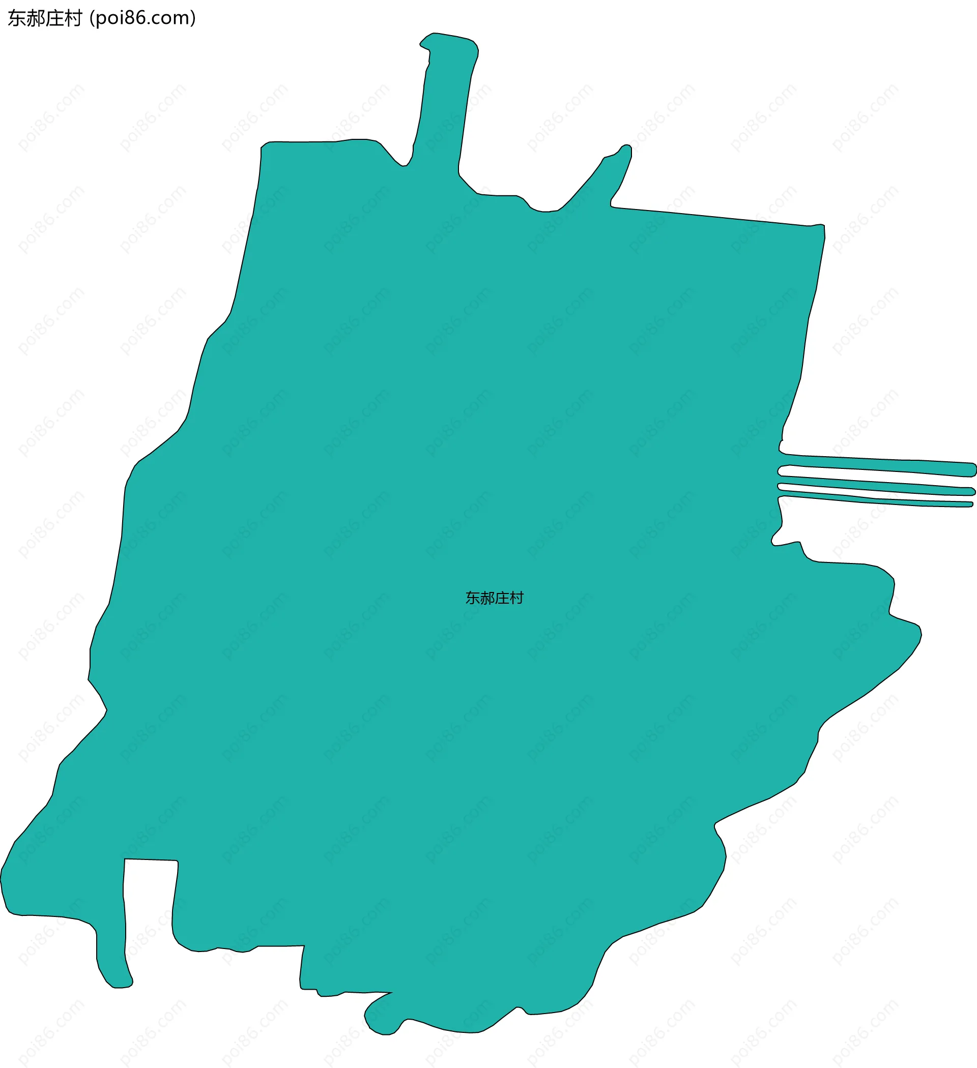 东郝庄村边界地图