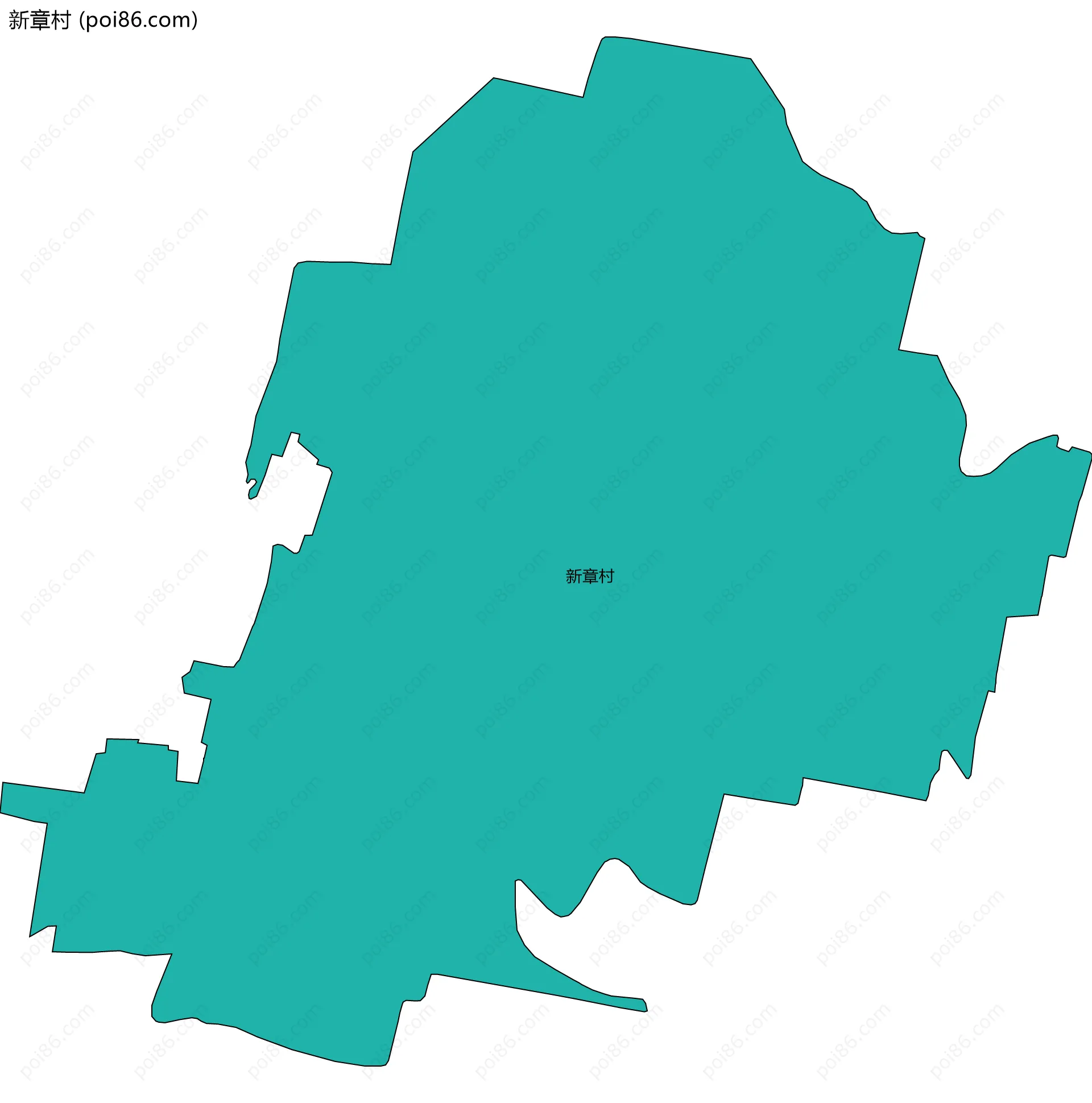 新章村边界地图