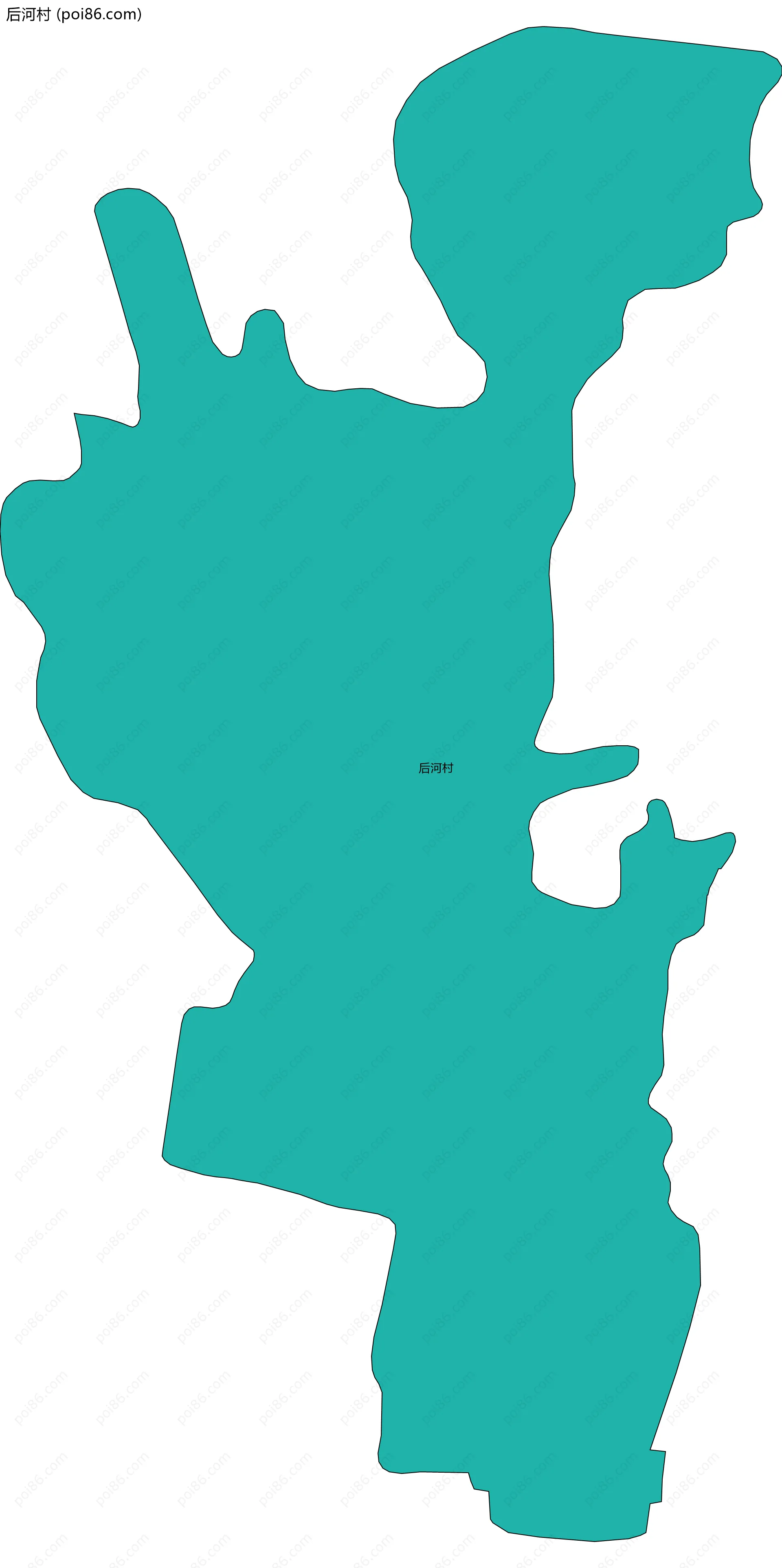 后河村边界地图