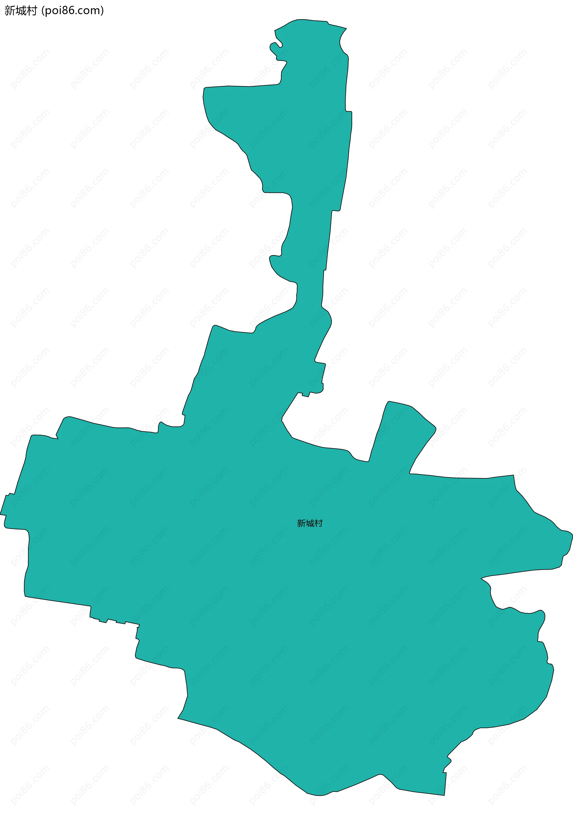新城村边界地图