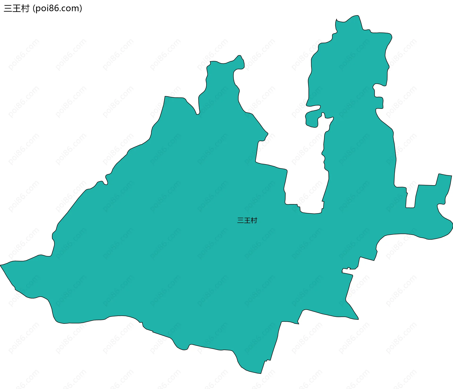 三王村边界地图