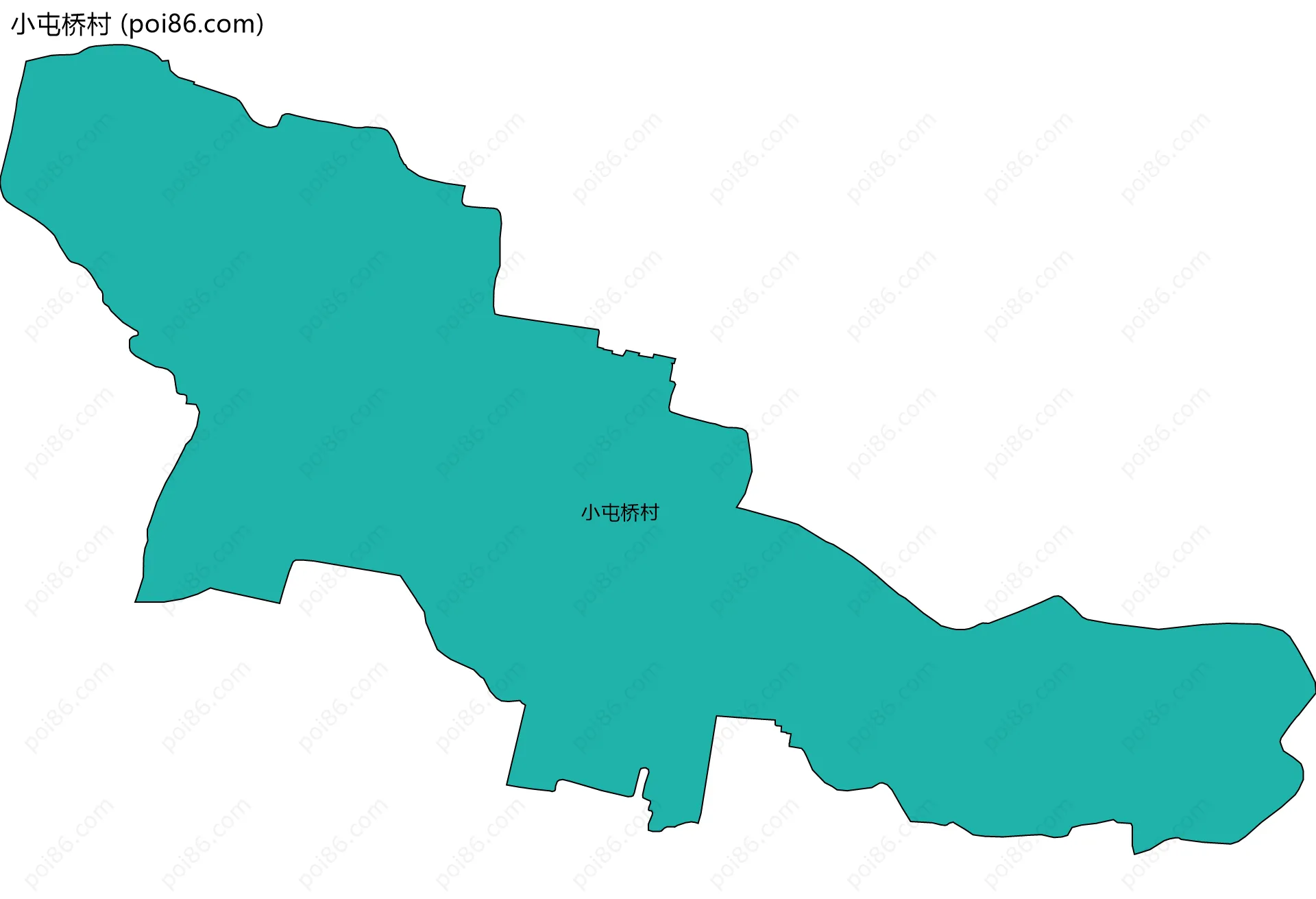 小屯桥村边界地图