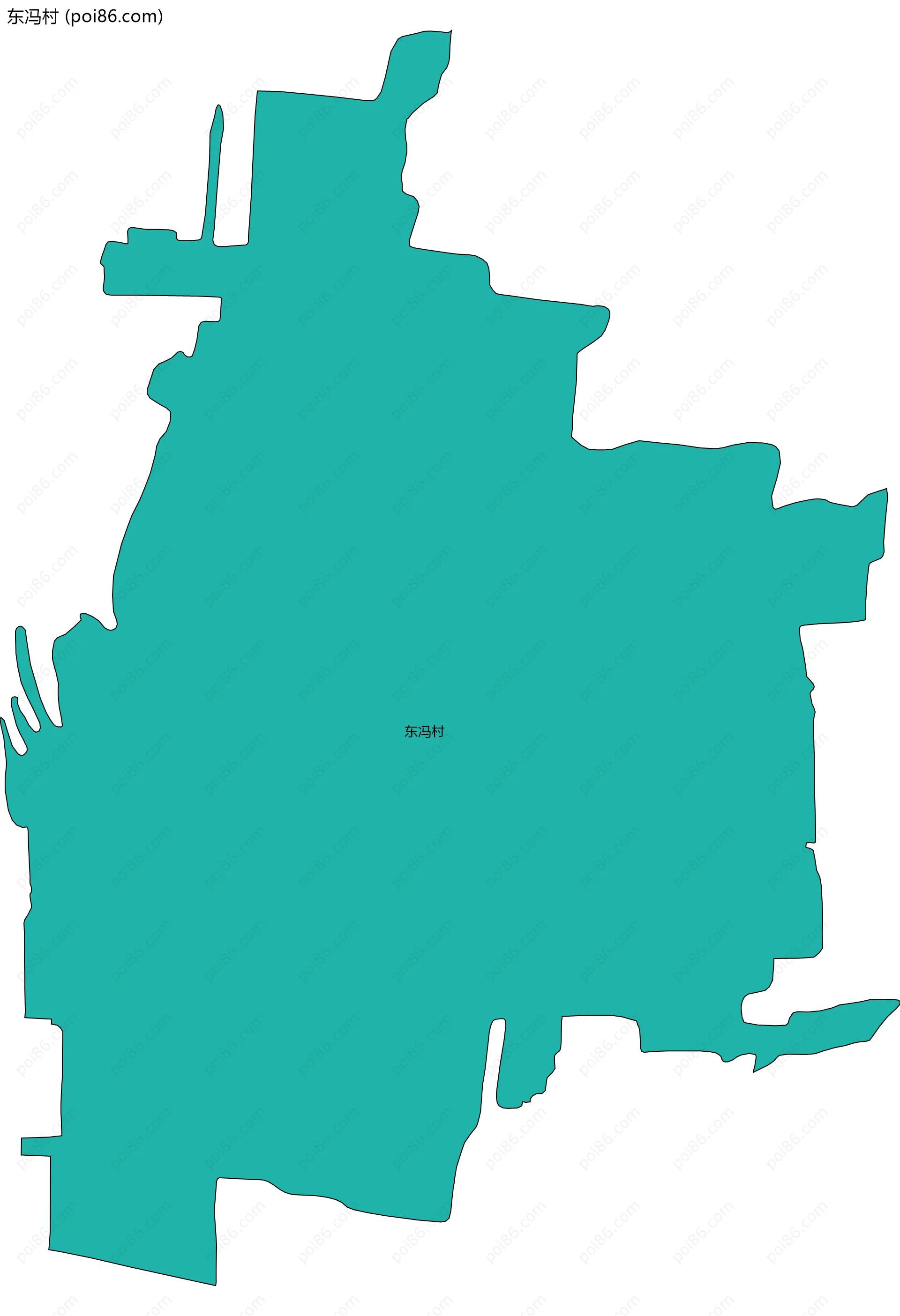 东冯村边界地图