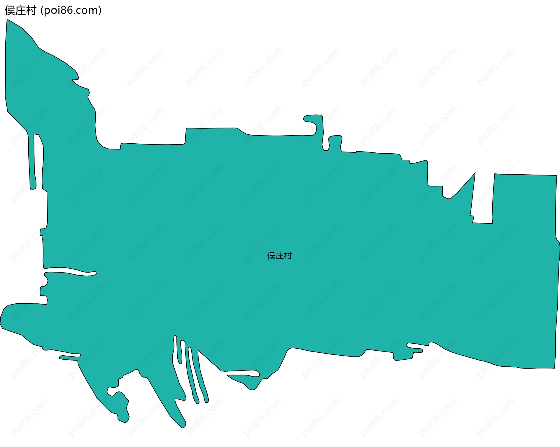 侯庄村边界地图