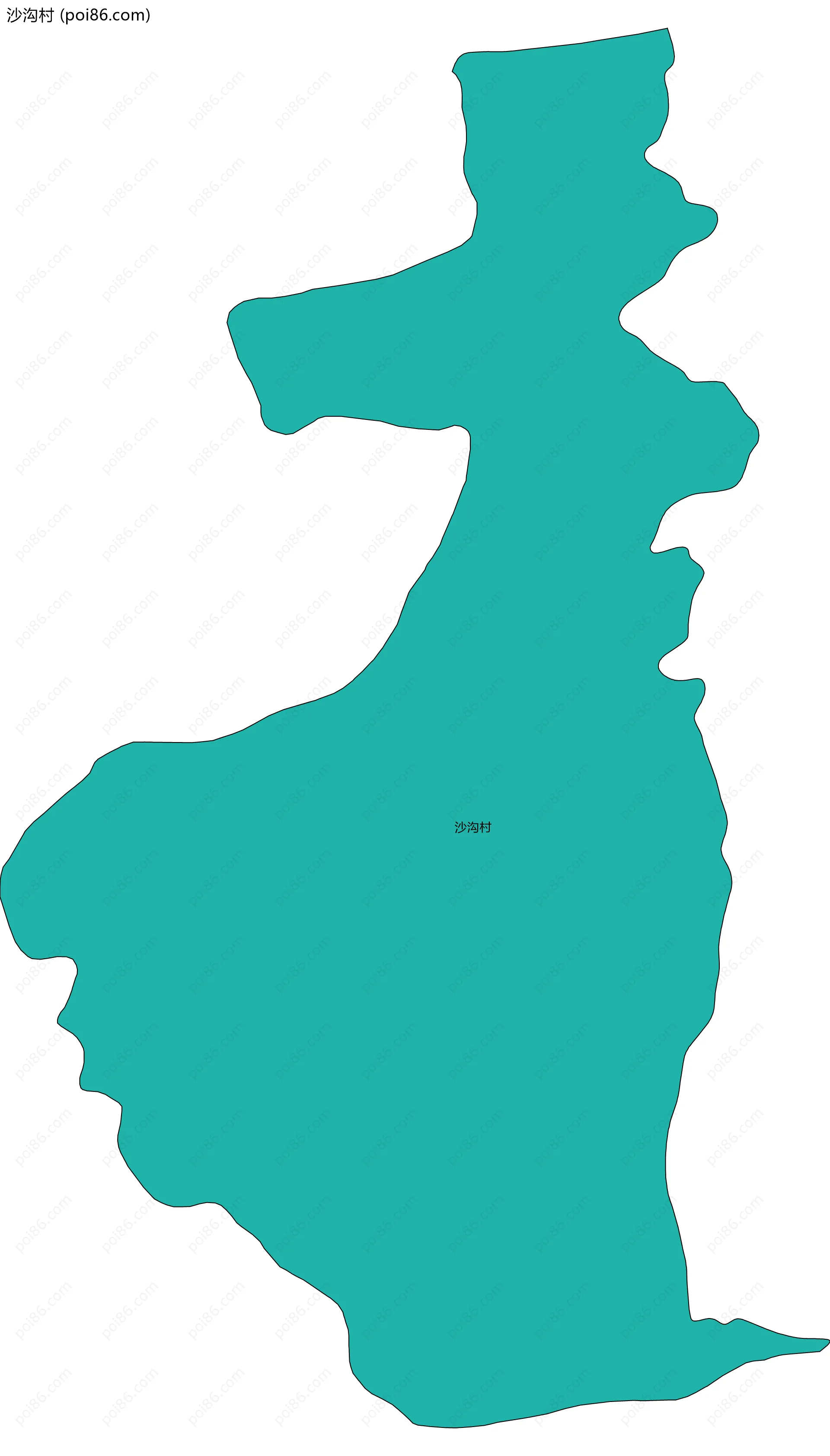 沙沟村边界地图