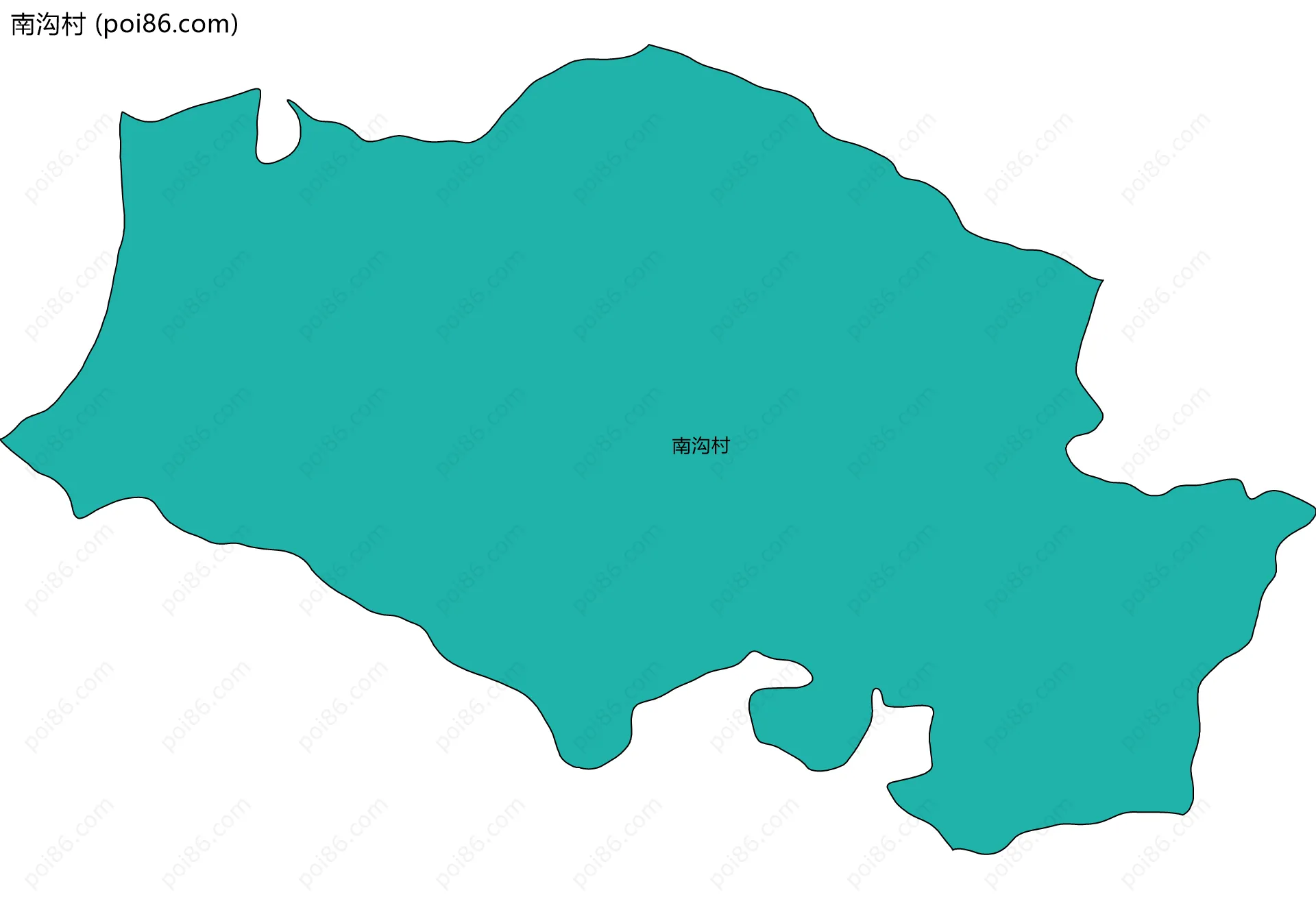 南沟村边界地图