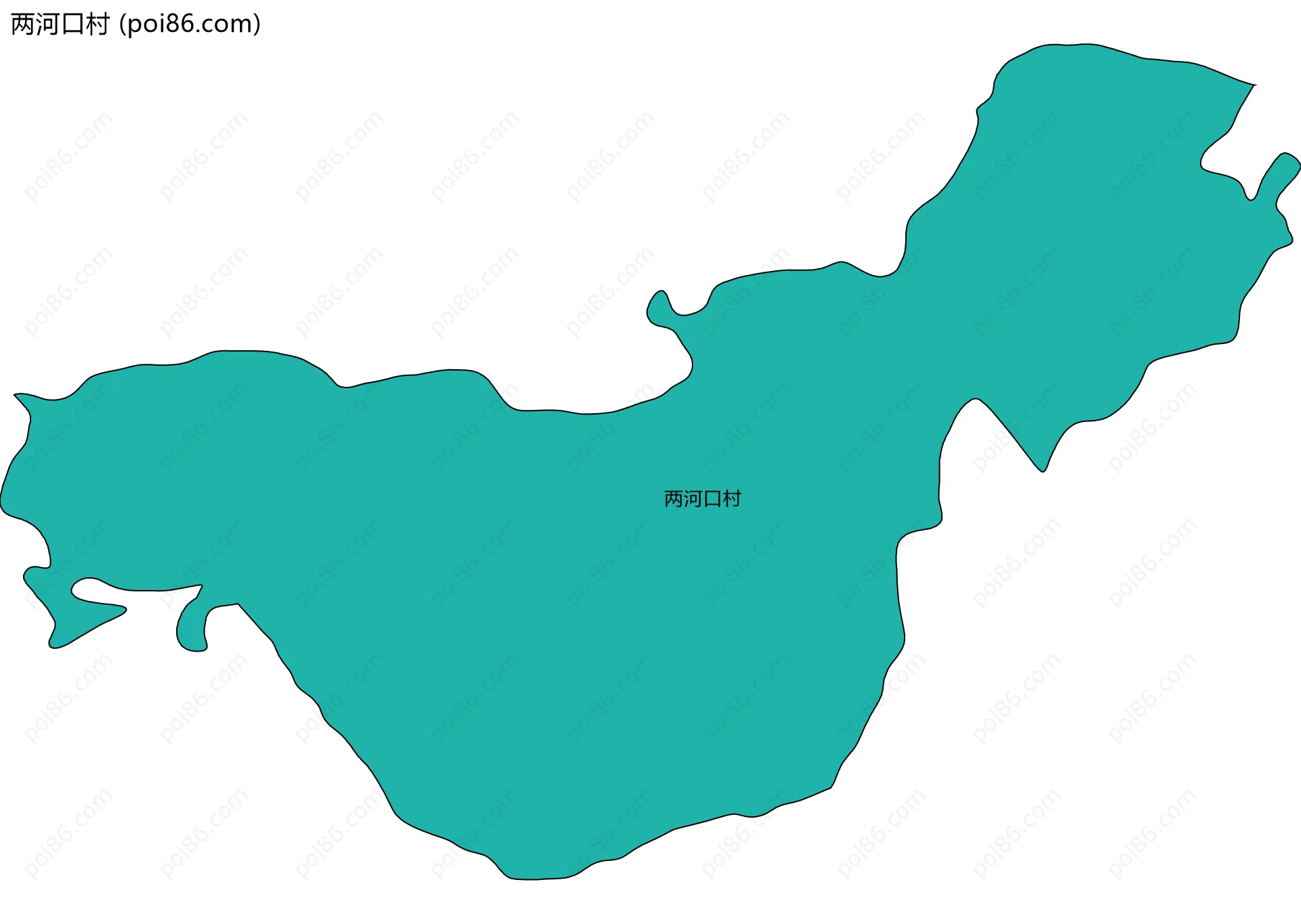 两河口村边界地图