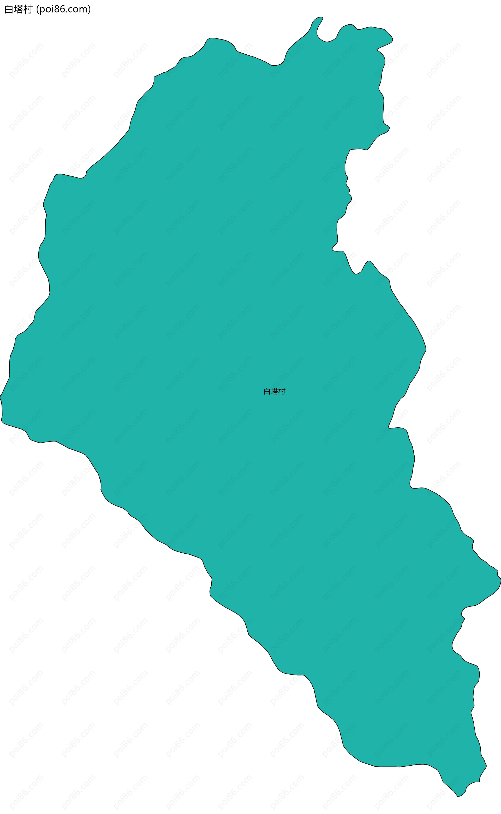 白塔村边界地图