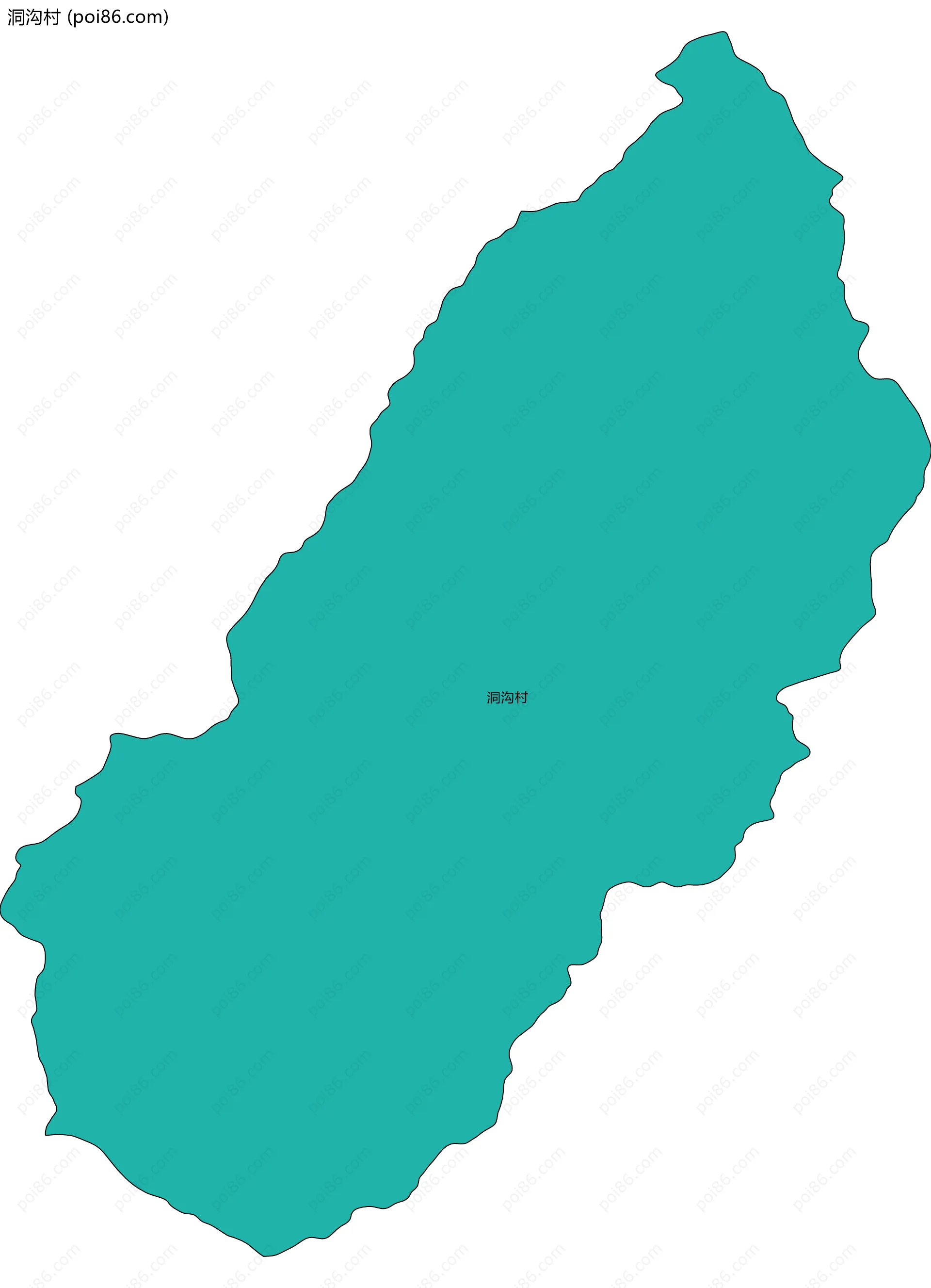 洞沟村边界地图