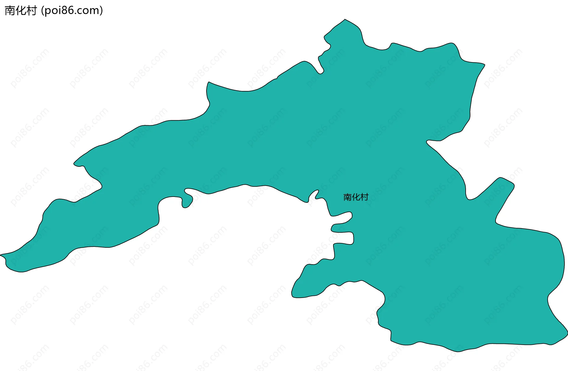 南化村边界地图