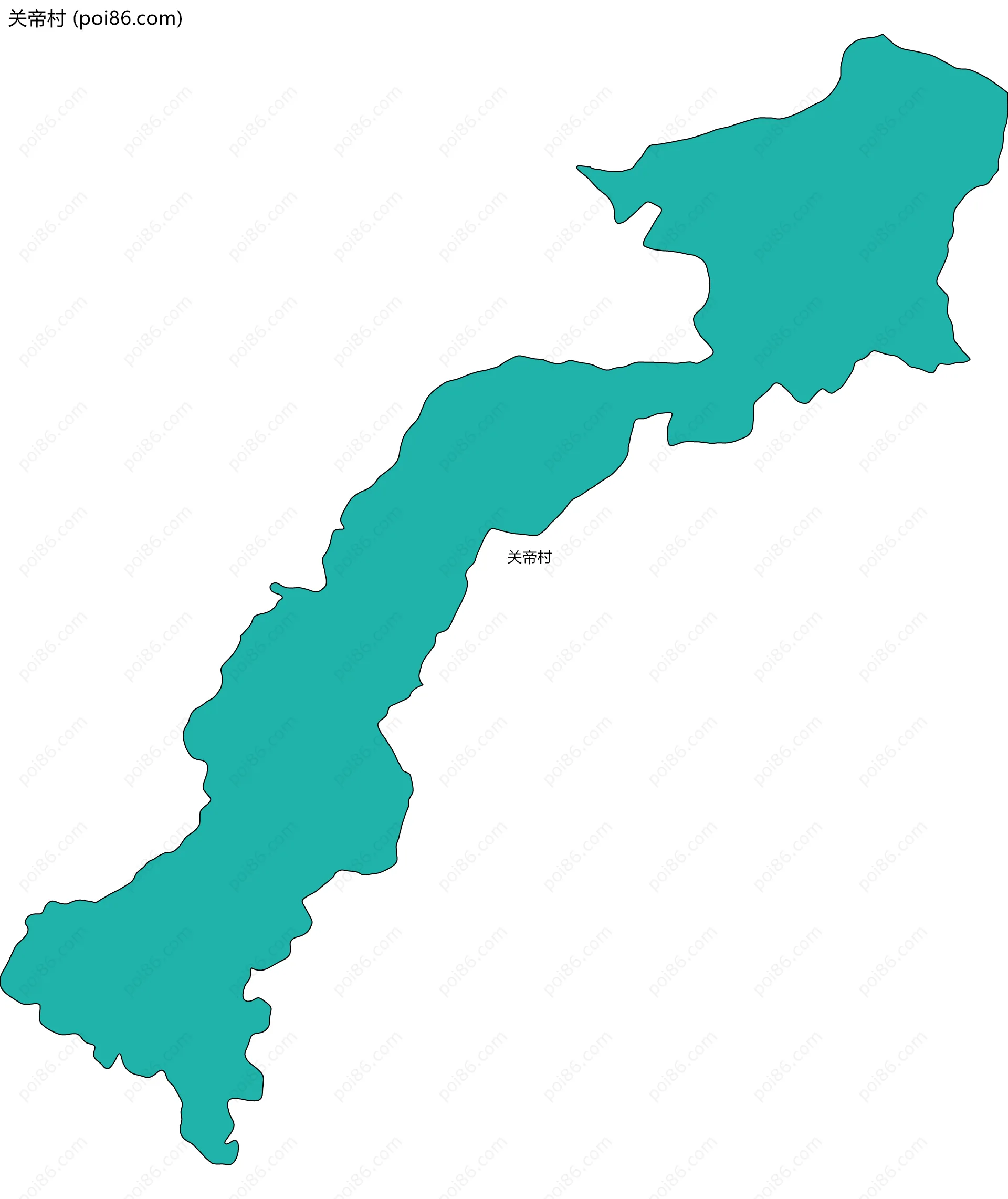 关帝村边界地图