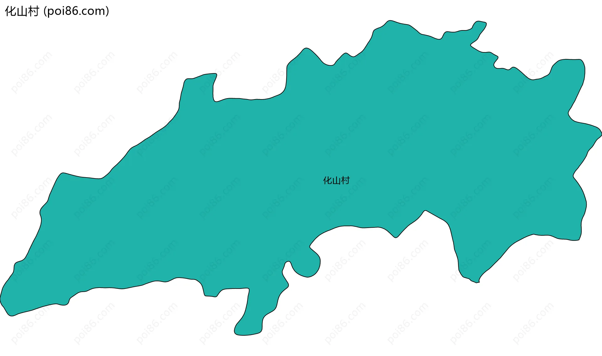 化山村边界地图