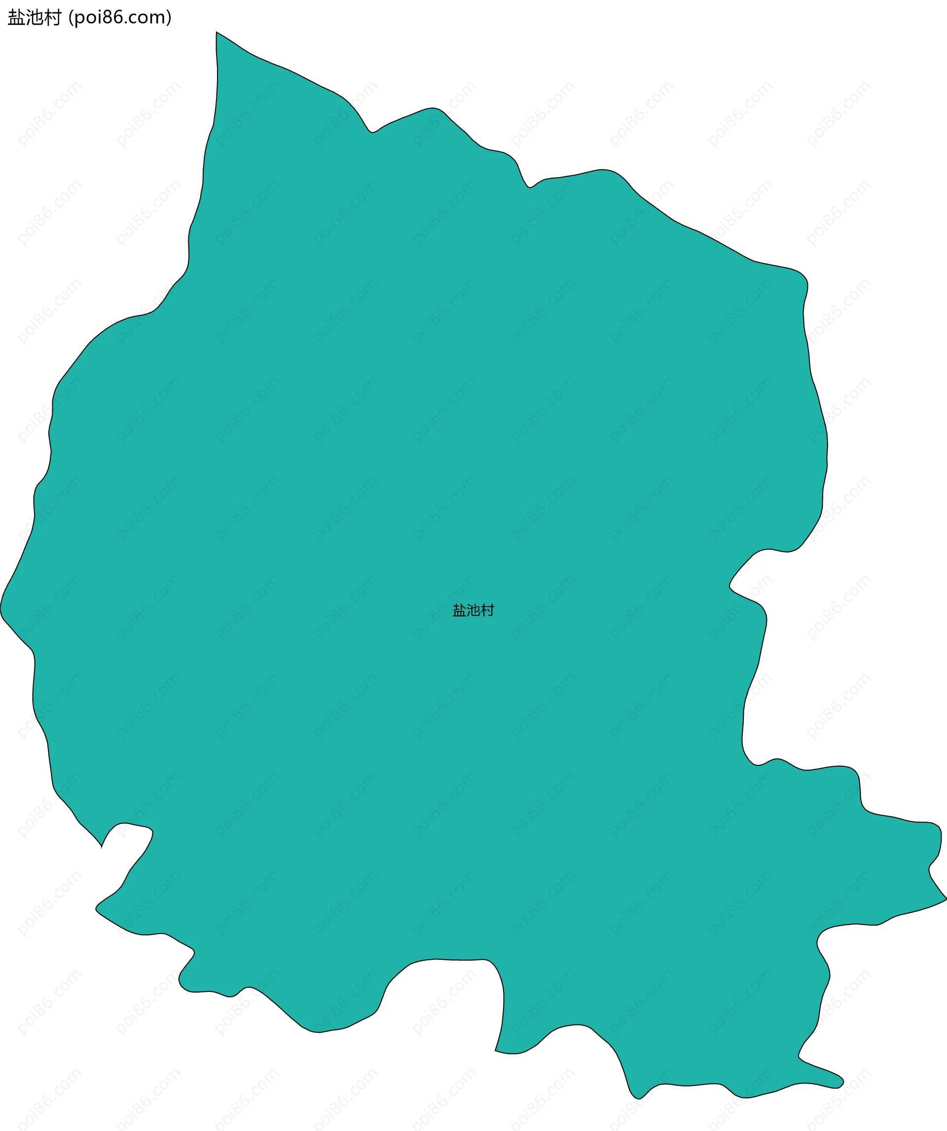 盐池村边界地图