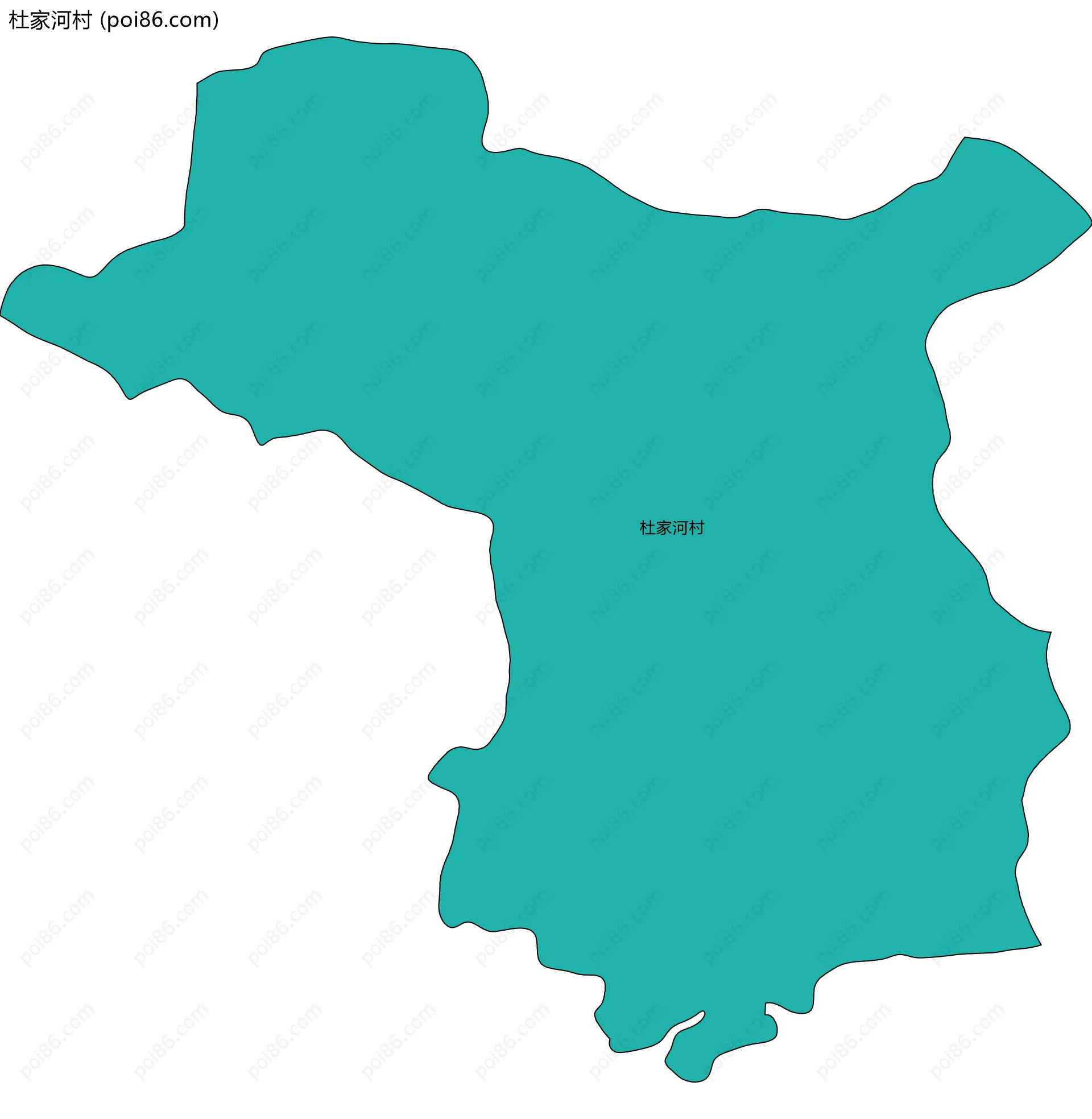 杜家河村边界地图