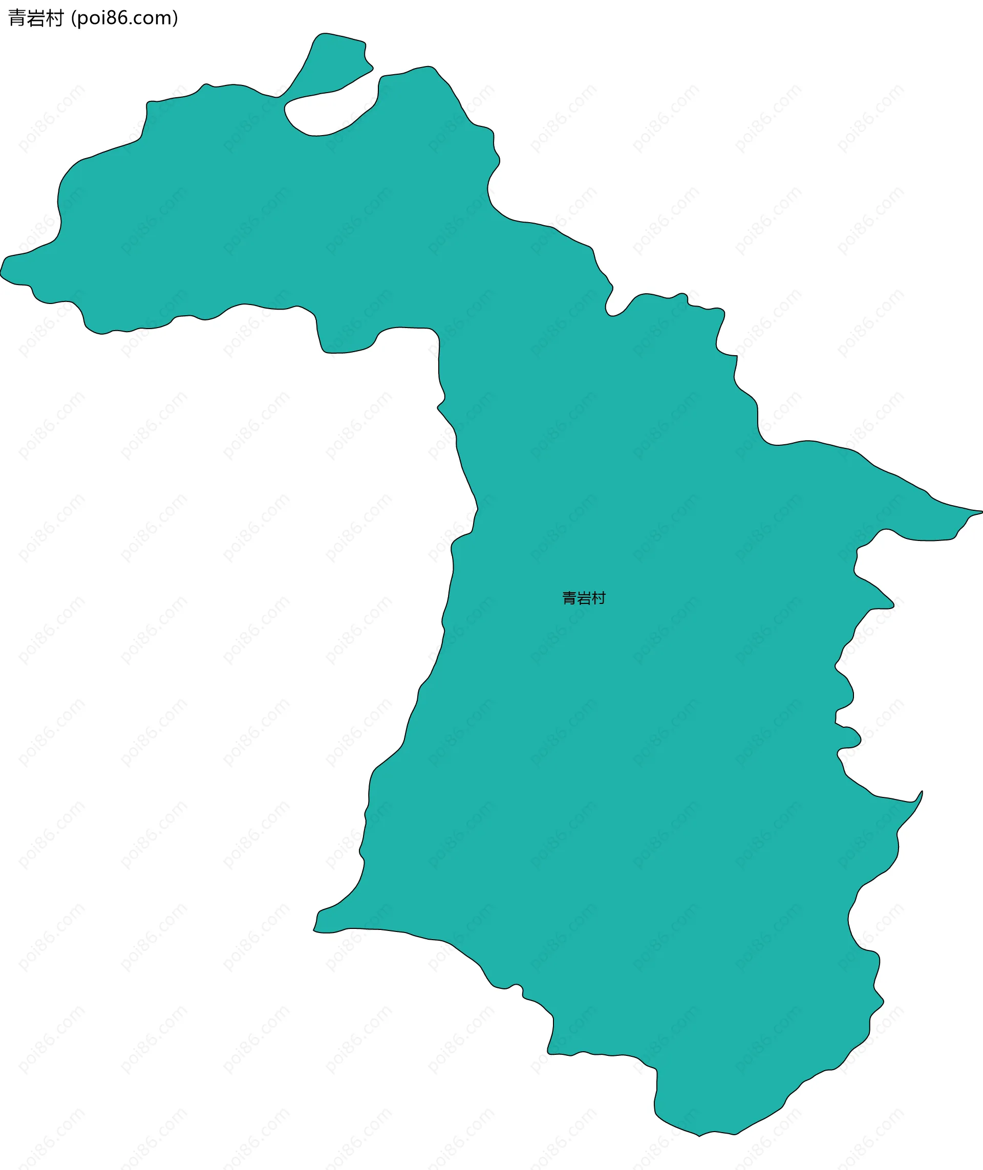 青岩村边界地图