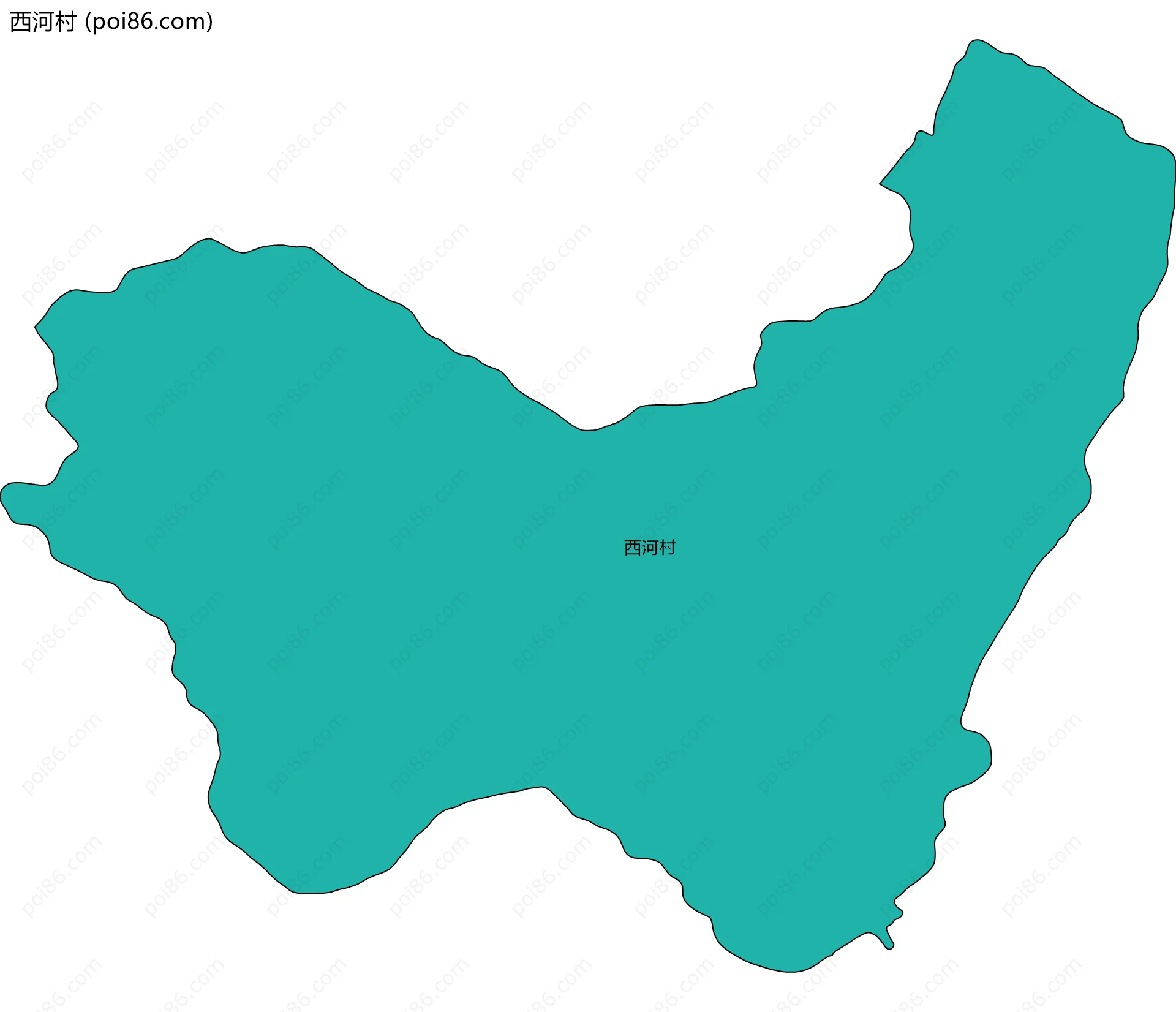 西河村边界地图
