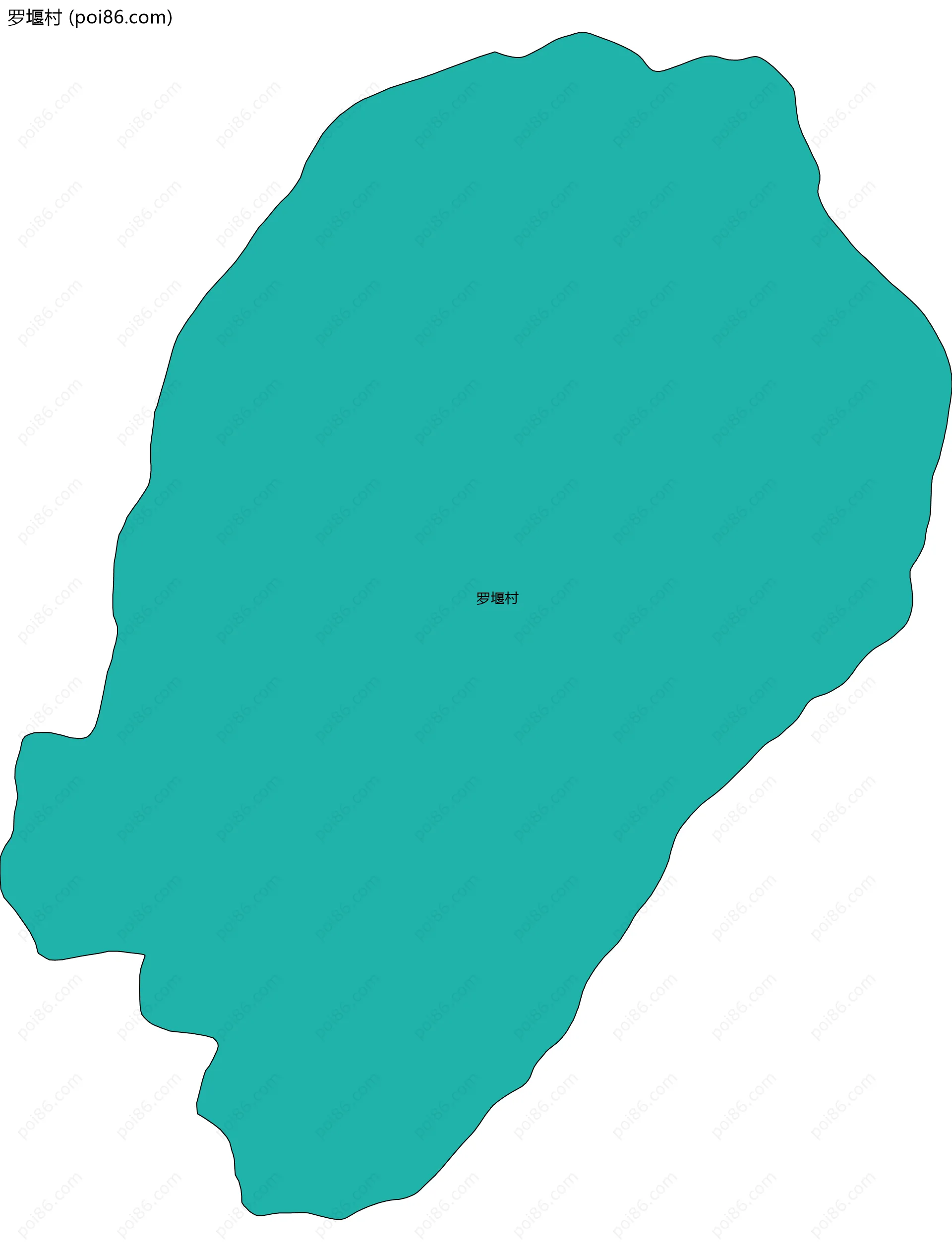 罗堰村边界地图